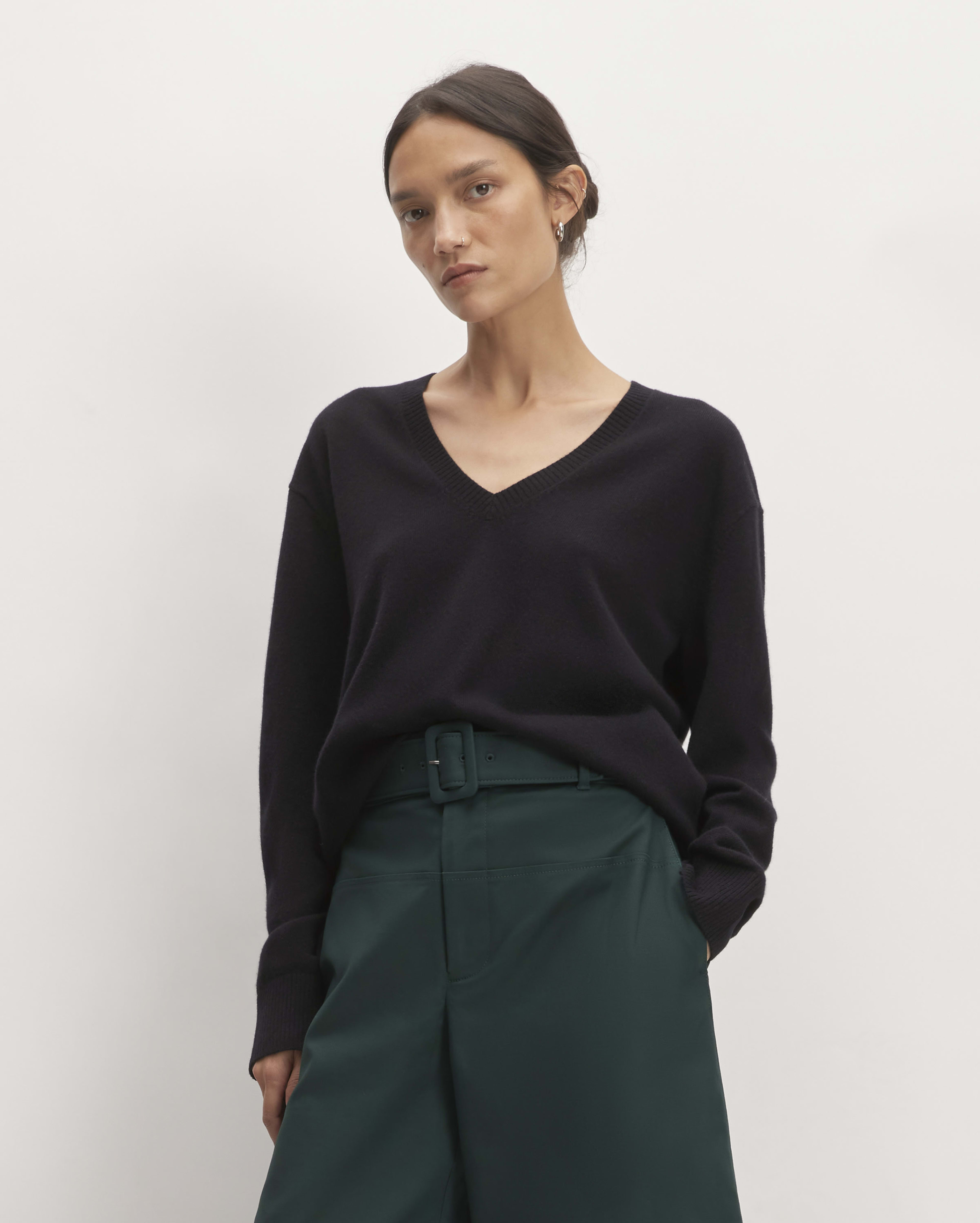 Image of The Cashmere Relaxed V-Neck