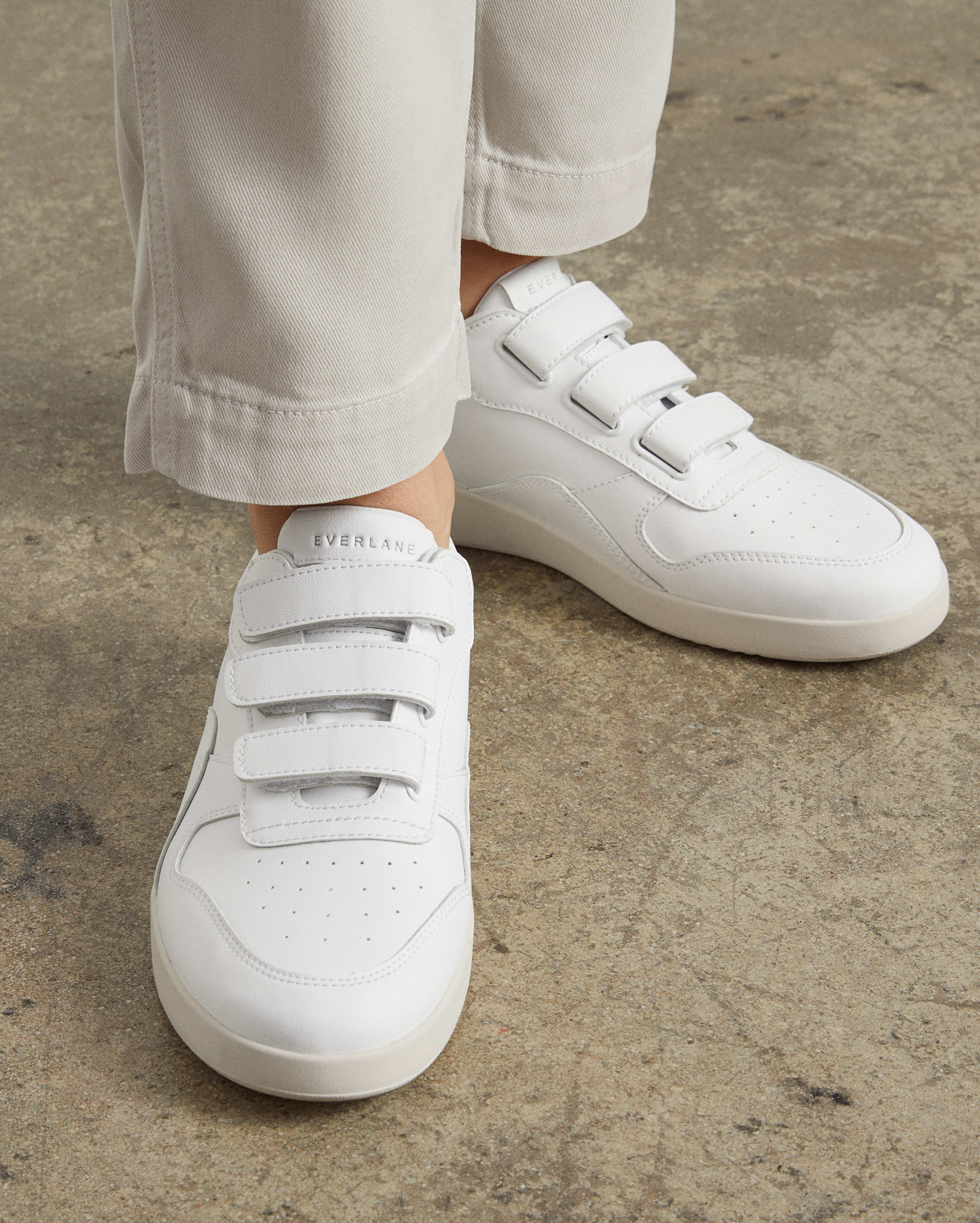 White best sale velcro sneakers