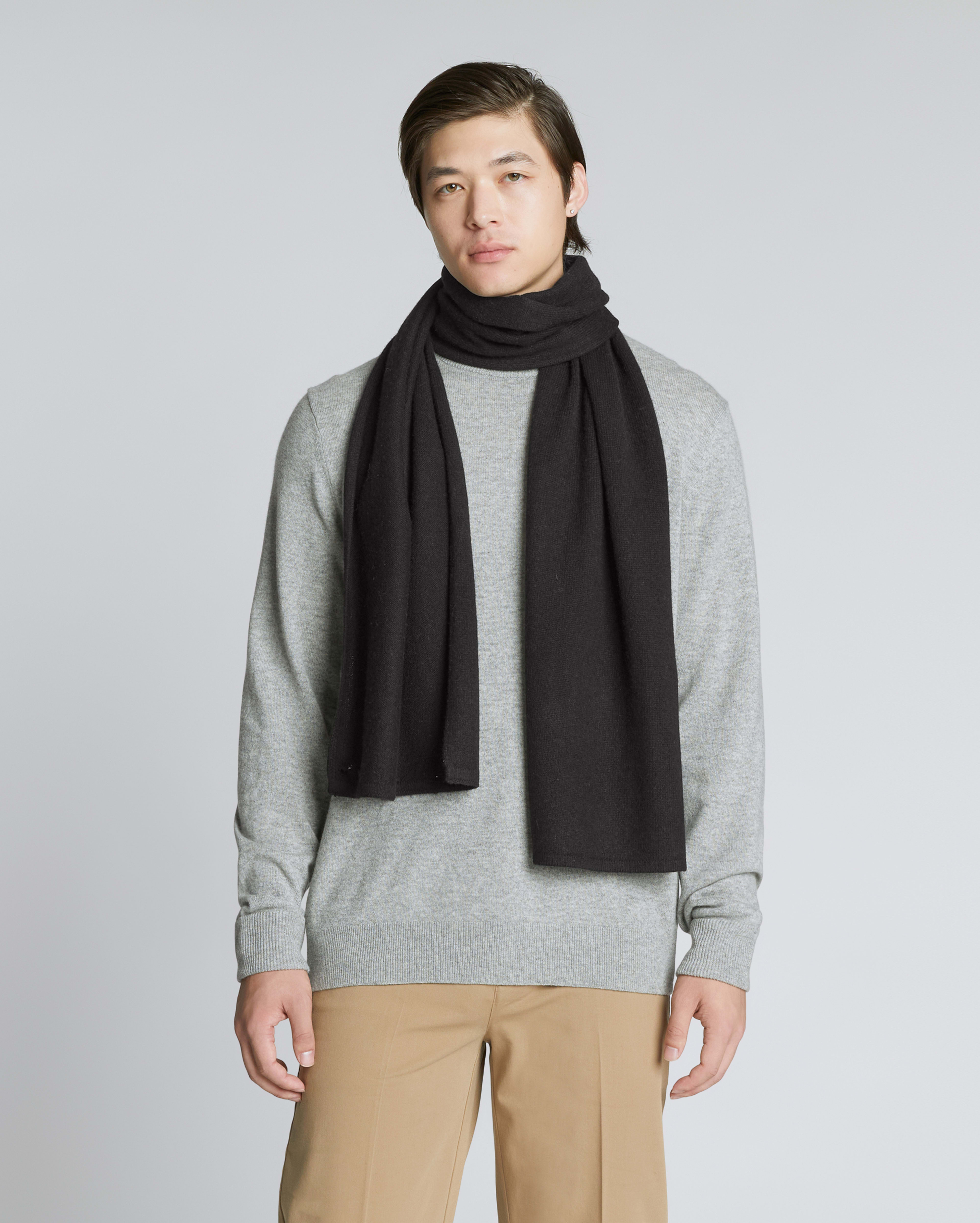 CLASSIC SCARF 180 CM IN ECRU TAN MONOGRAM CASHMERE 401993
