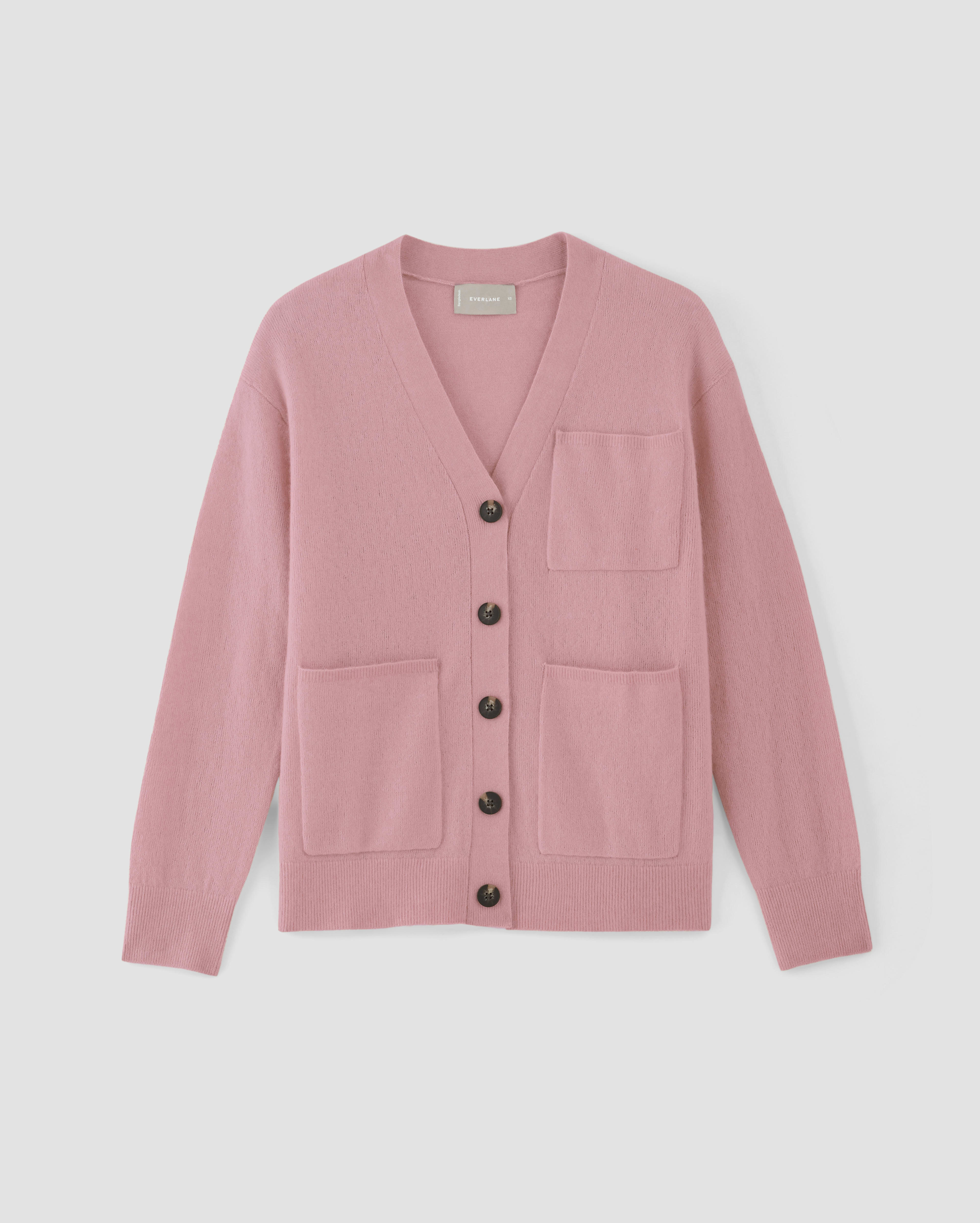 Peony Pink, Linen Blend Waterfall Cardigan