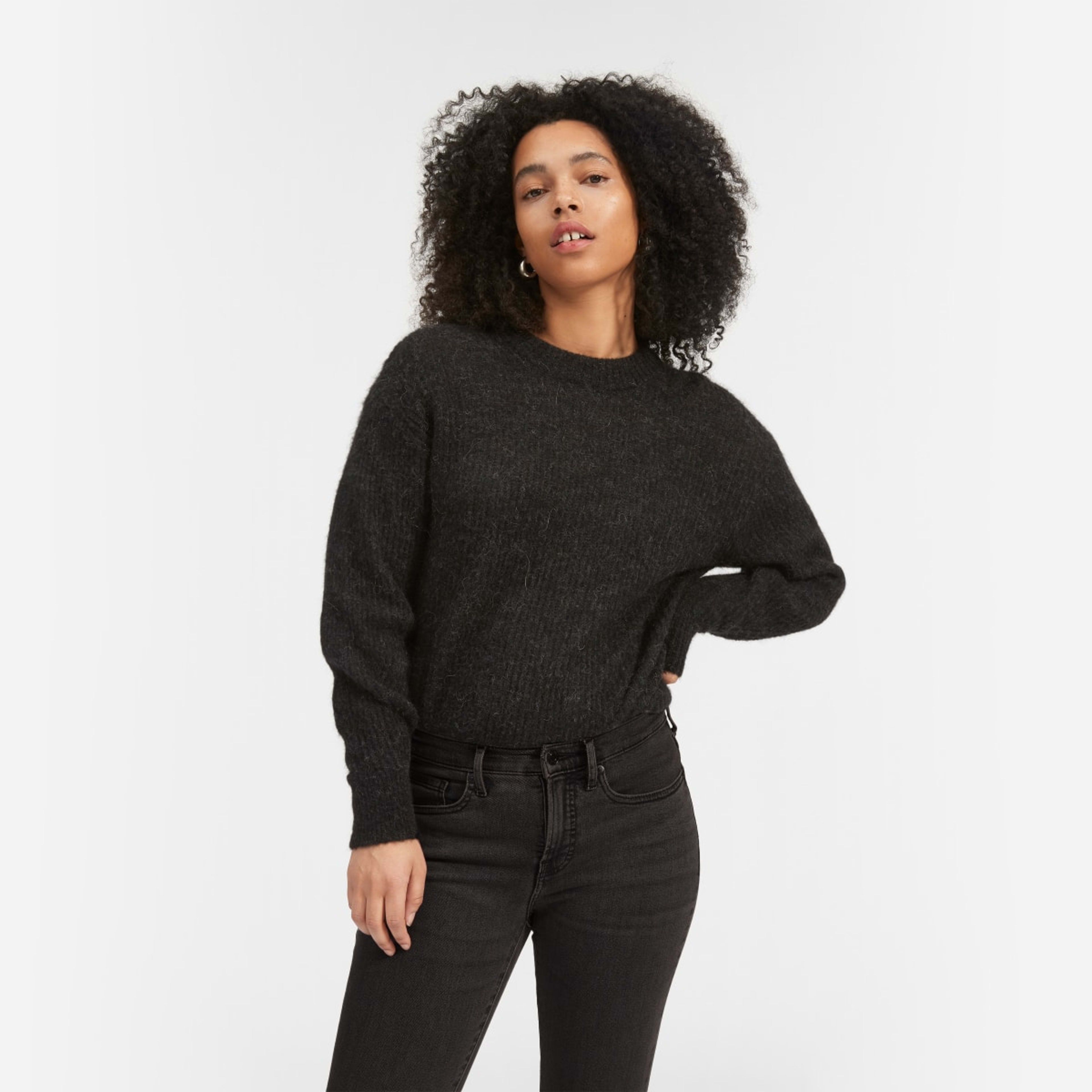 The Authentic Stretch Mid-Rise Skinny Washed Black – Everlane