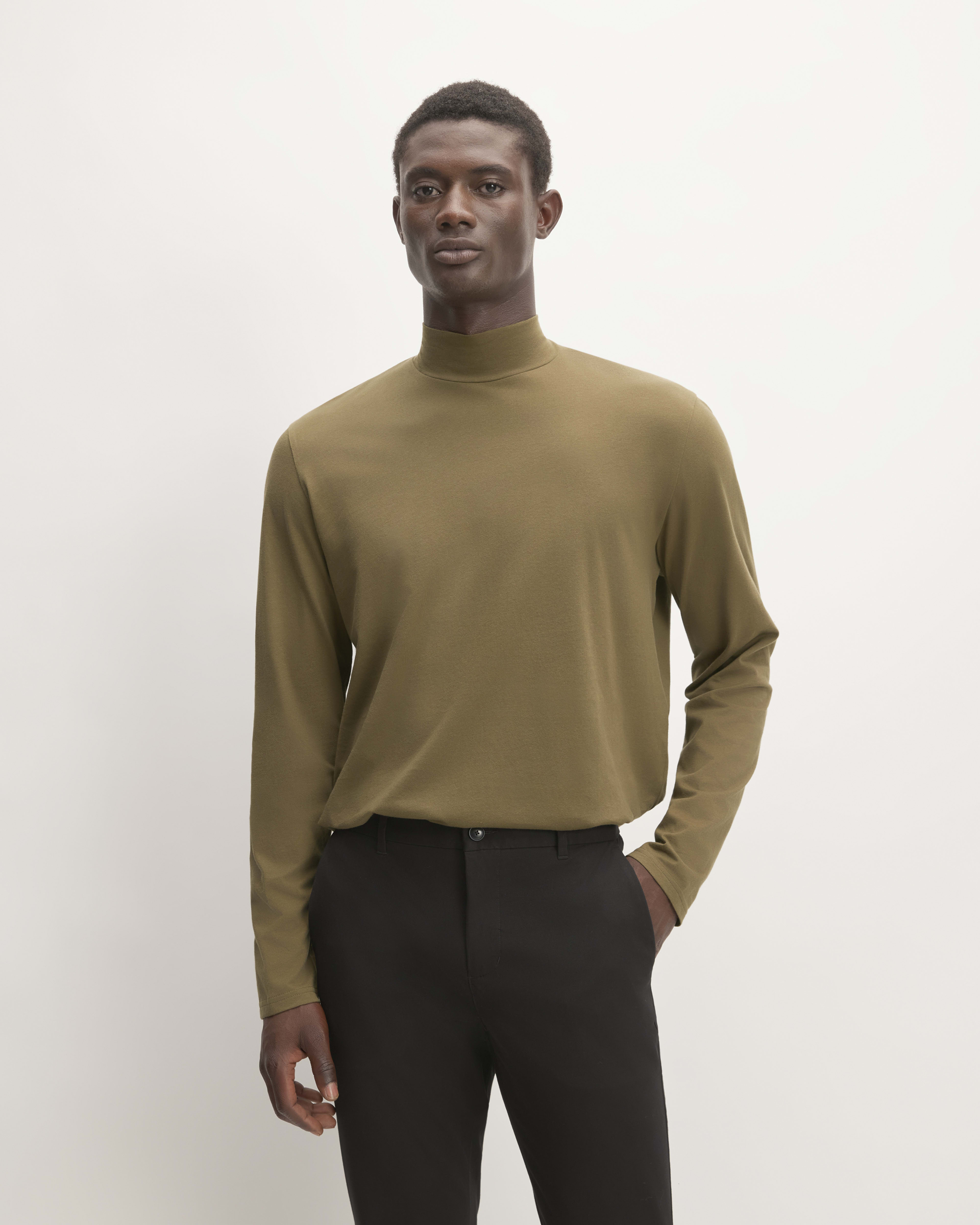 The Organic Cotton Long Sleeve Turtleneck Beech Everlane