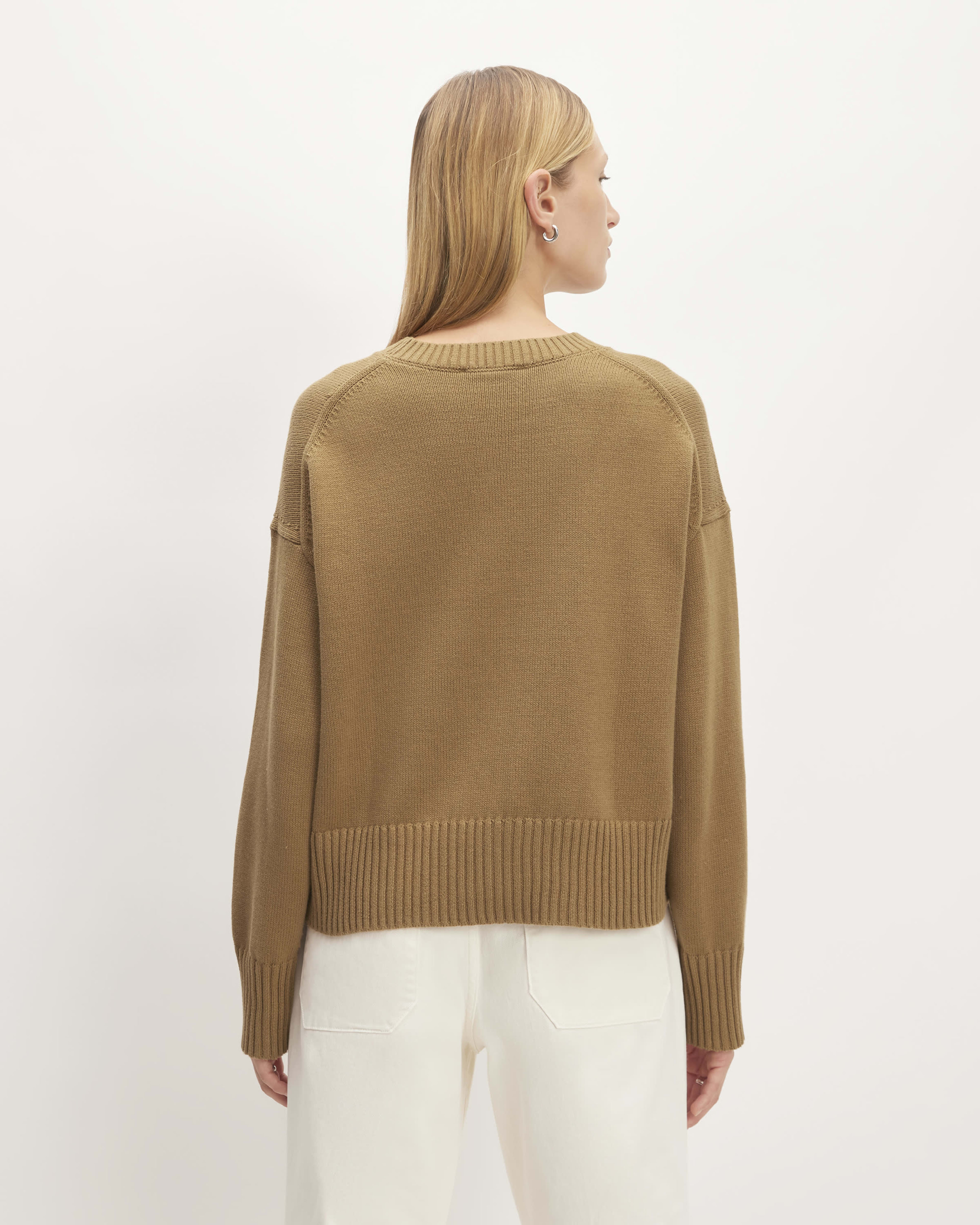 The Organic Cotton Crew Sweater Toasted Coconut – Everlane