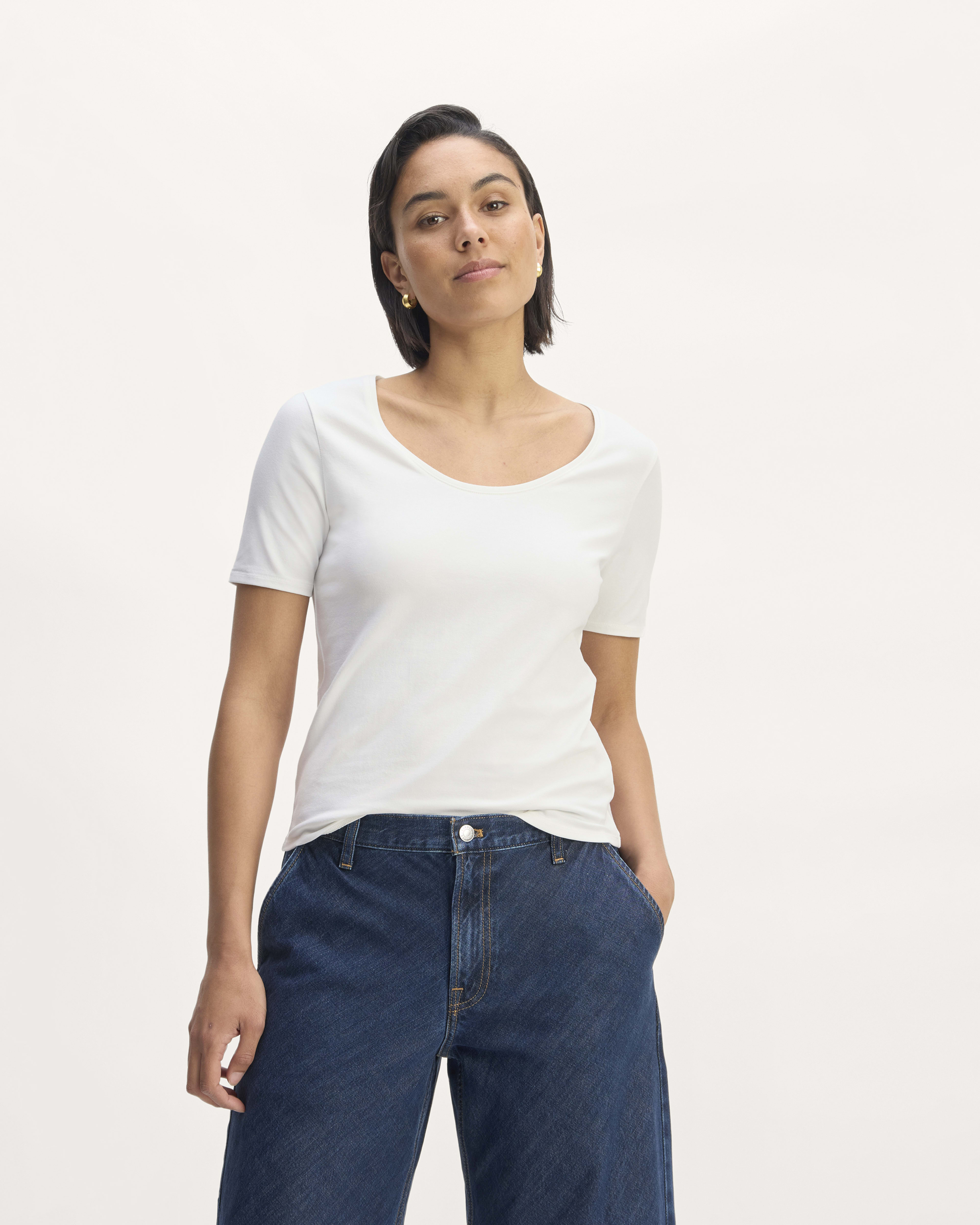 The Organic Cotton Crew Tee White Everlane