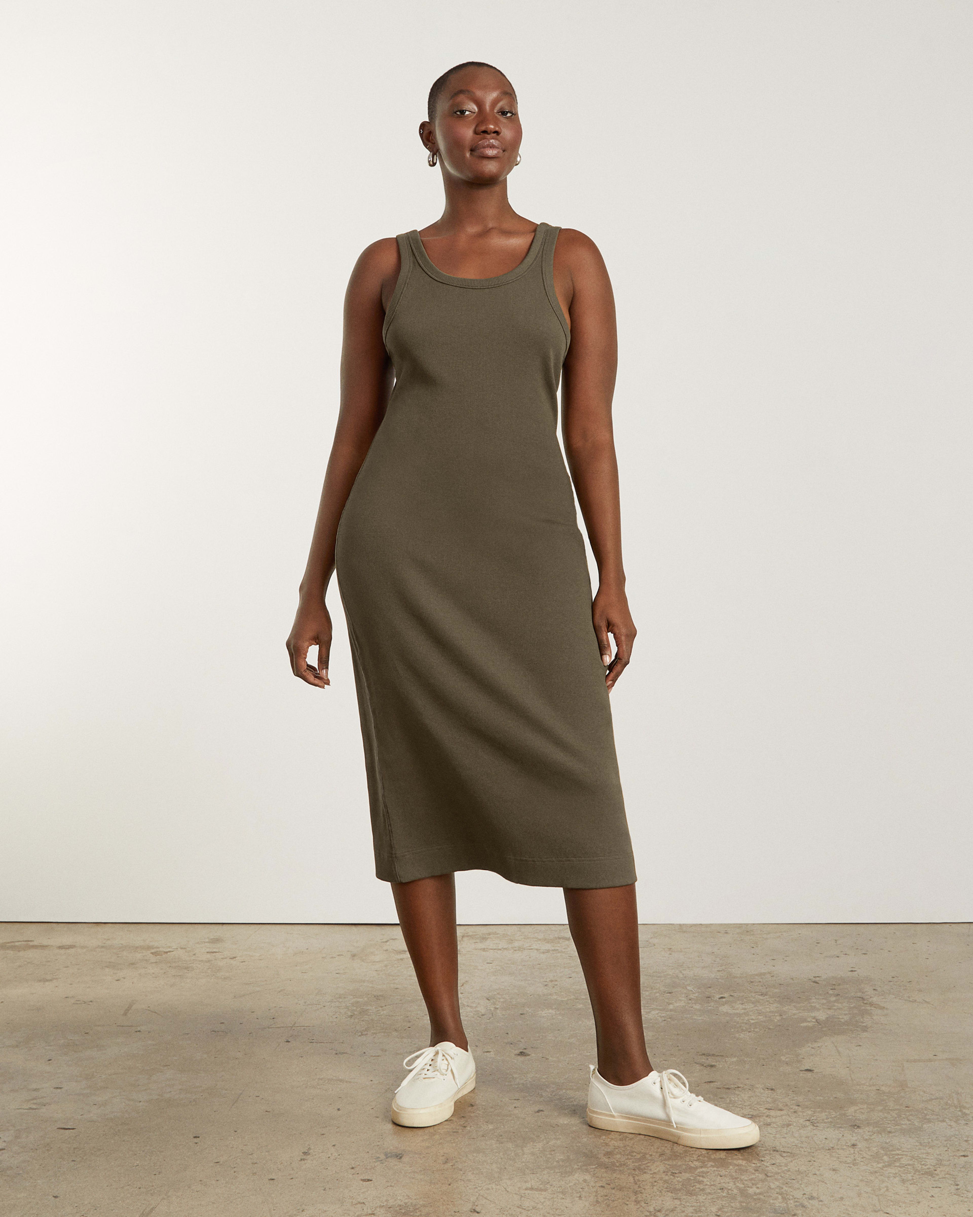 Everlane, Dresses, Everlane Rib Tank Dress Clay