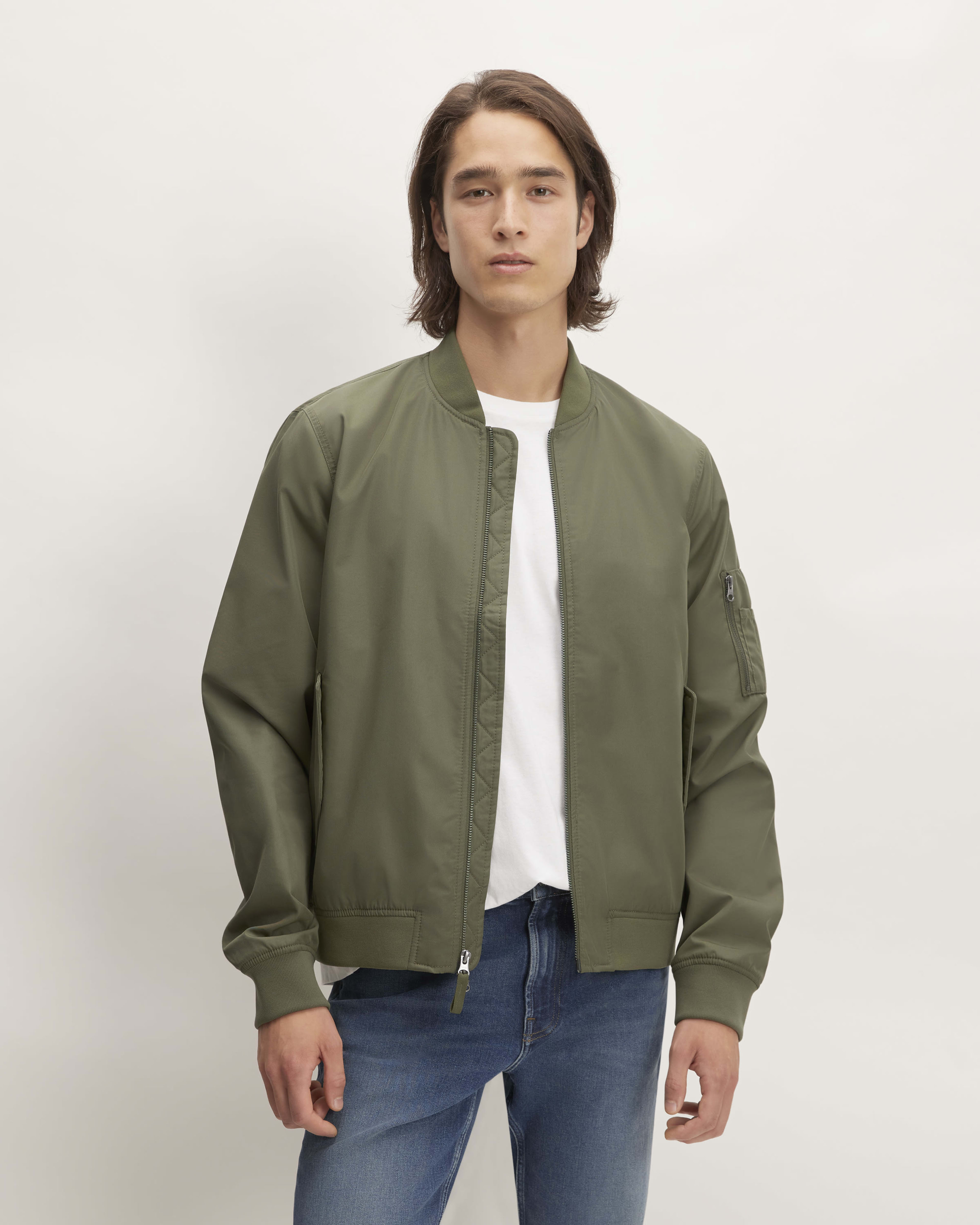 The Bomber Jacket  Uniform Deep Navy – Everlane