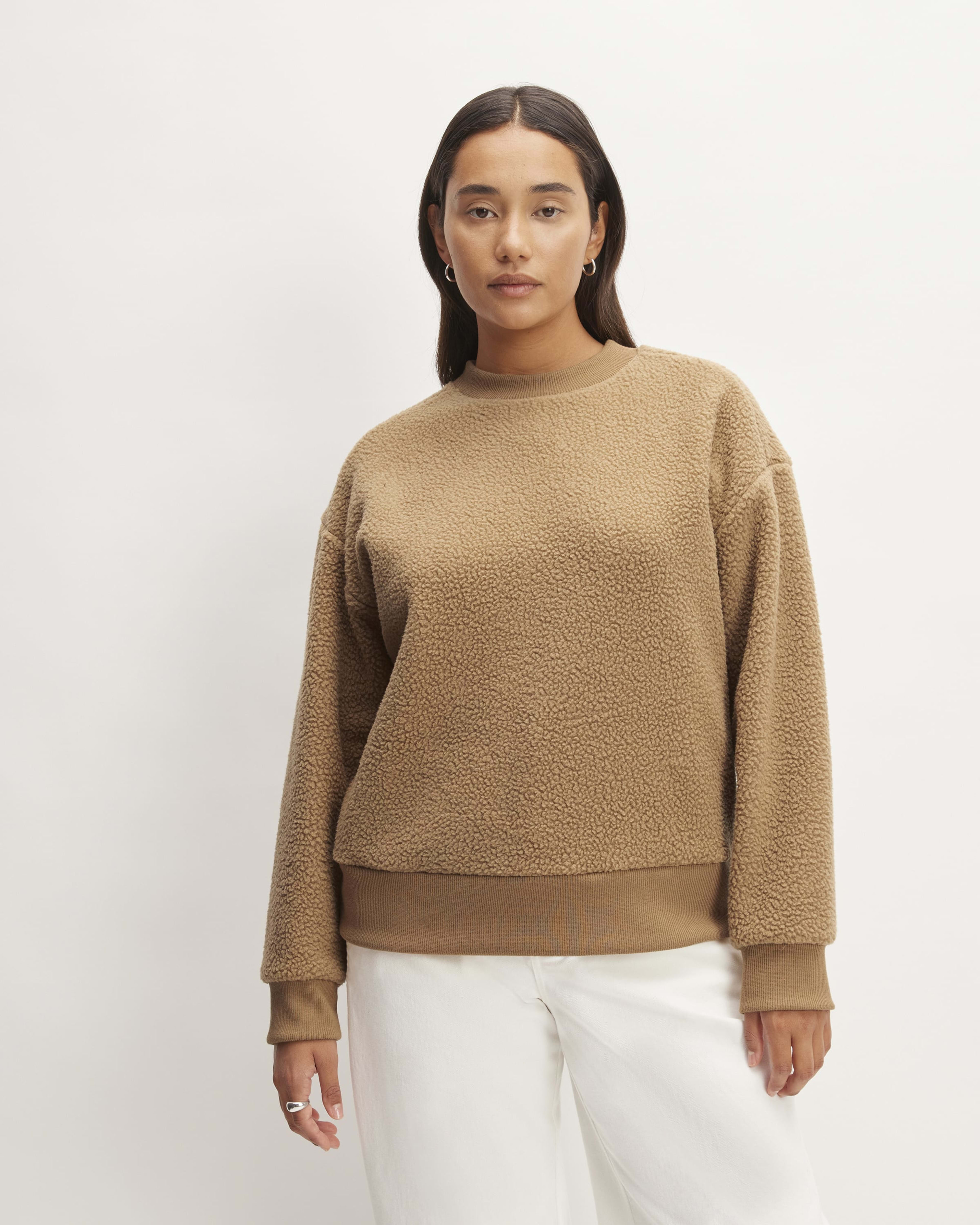 The ReNew Fleece Oversized Crew Tiger's Eye – Everlane