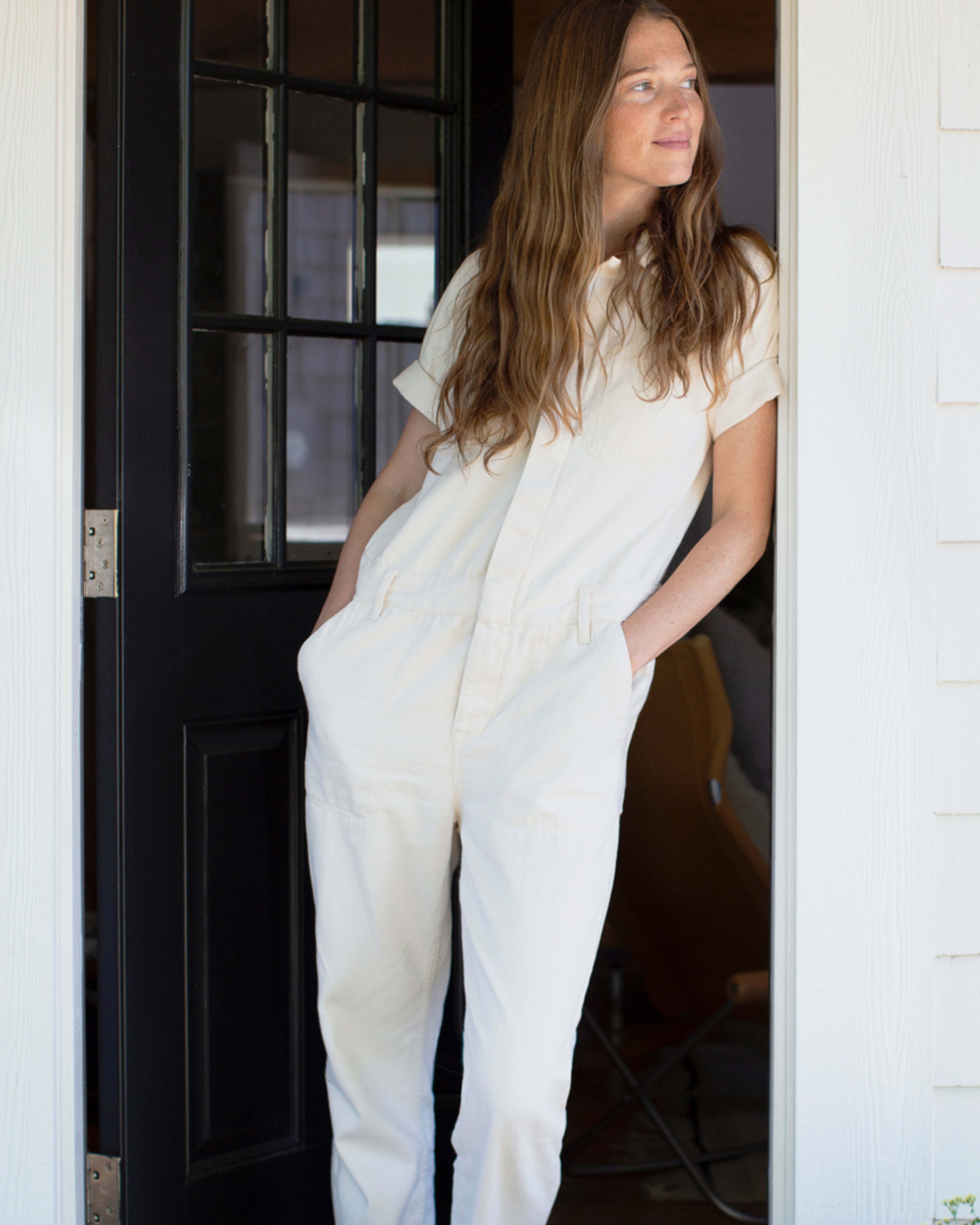 The SuperSoft Summer Jean Coverall Bone Everlane