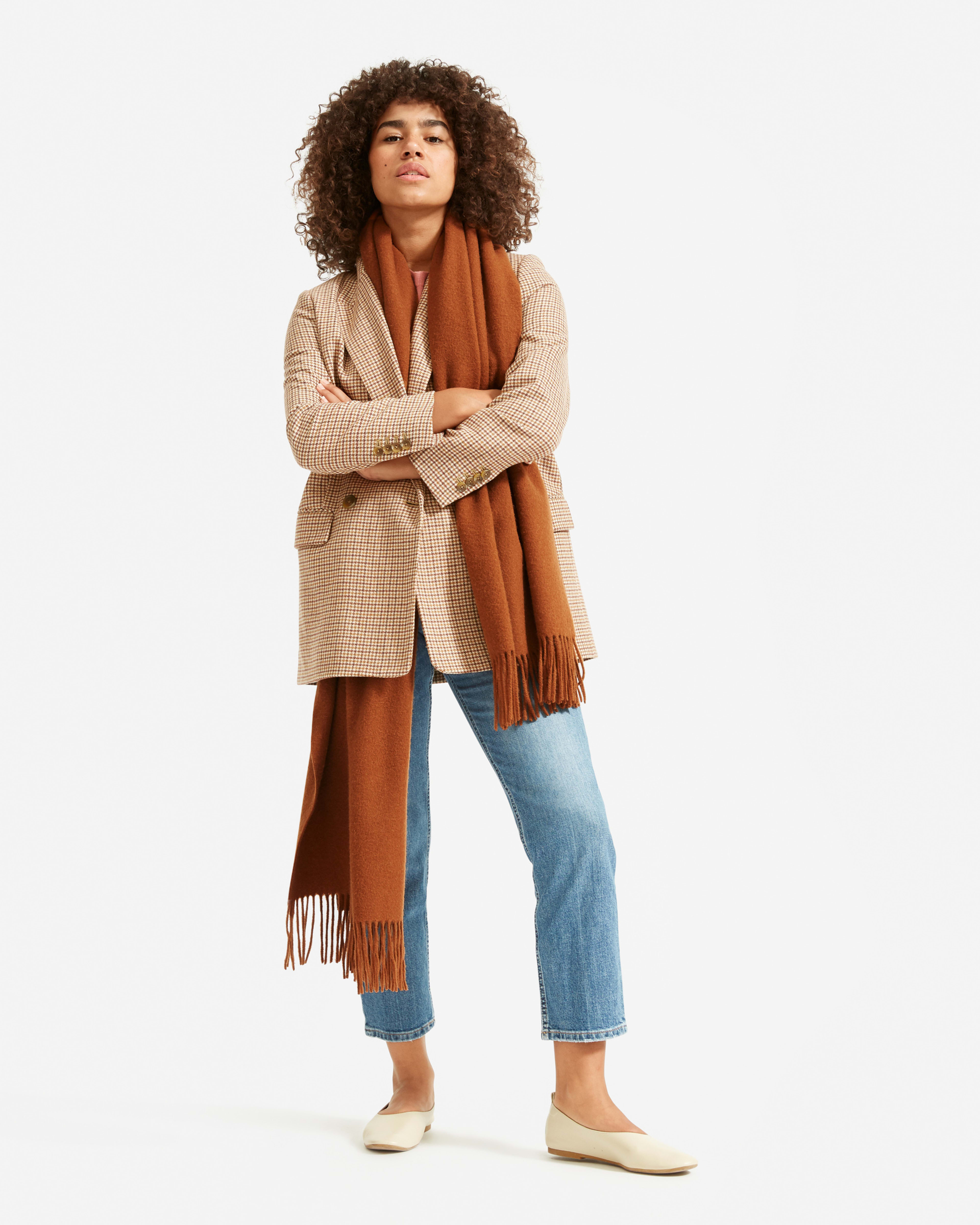 The WoolCashmere Blanket Scarf Cider Everlane