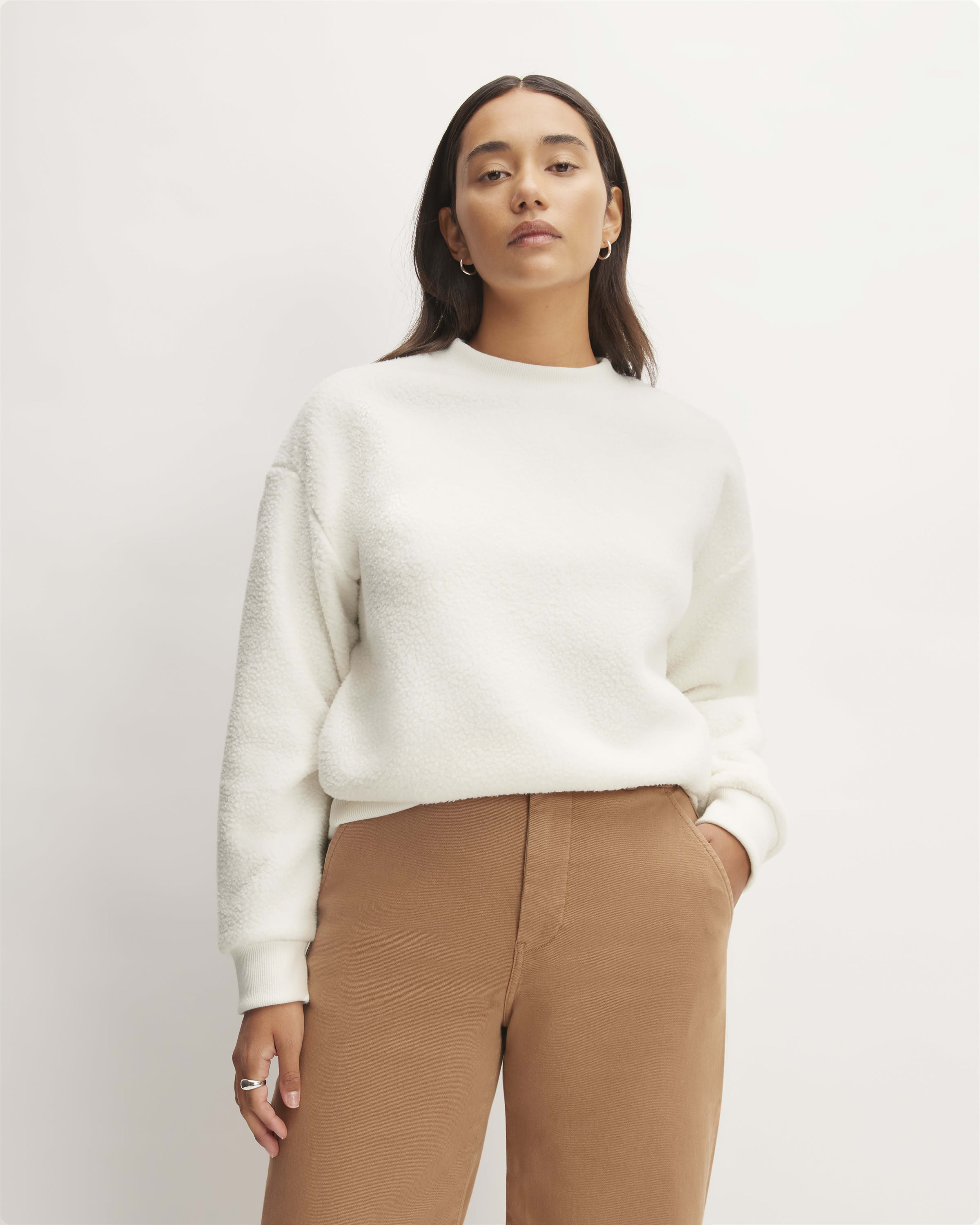 Everlane oversized fleece clearance crew