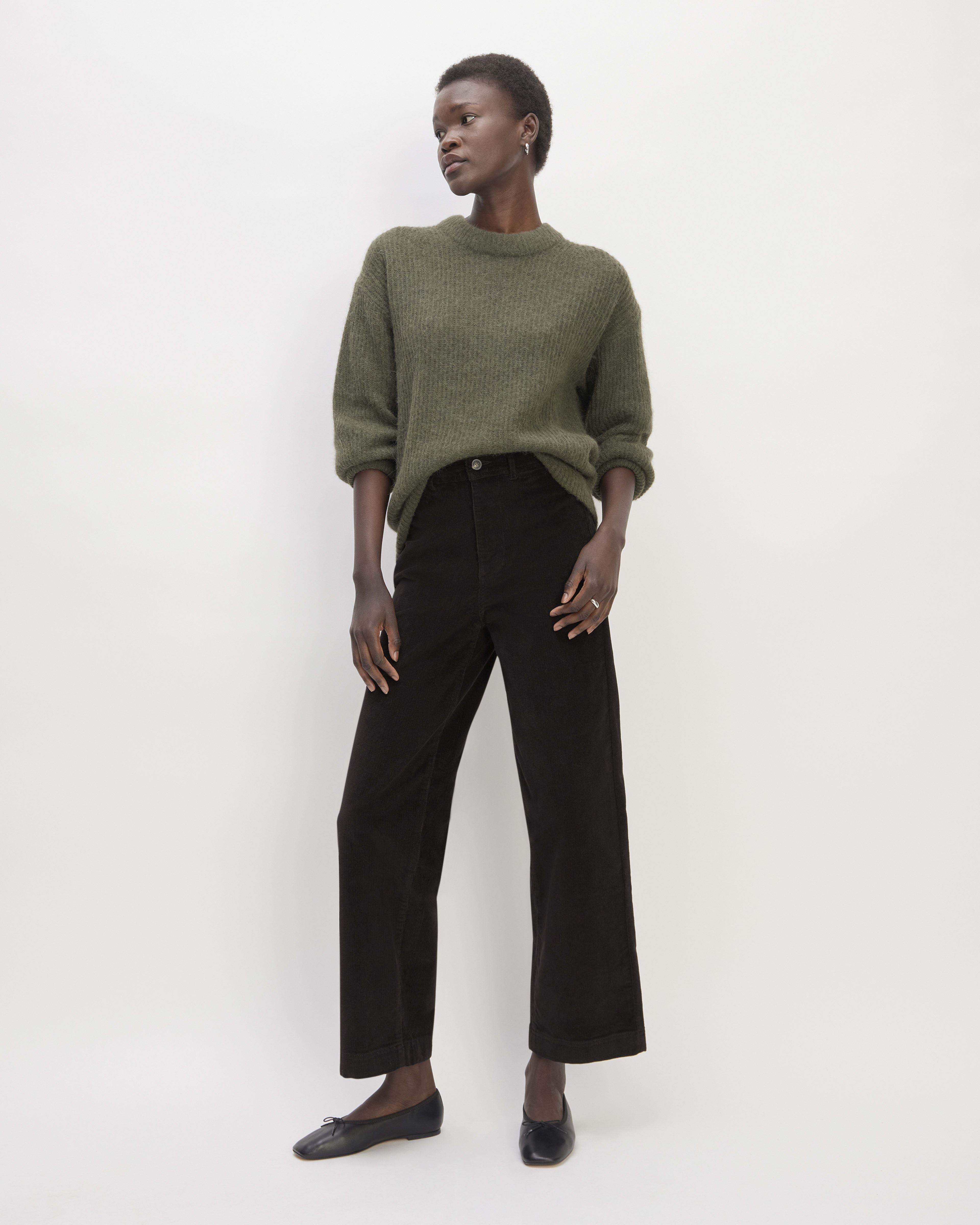 The Corduroy Wide-Leg Pant Navy – Everlane