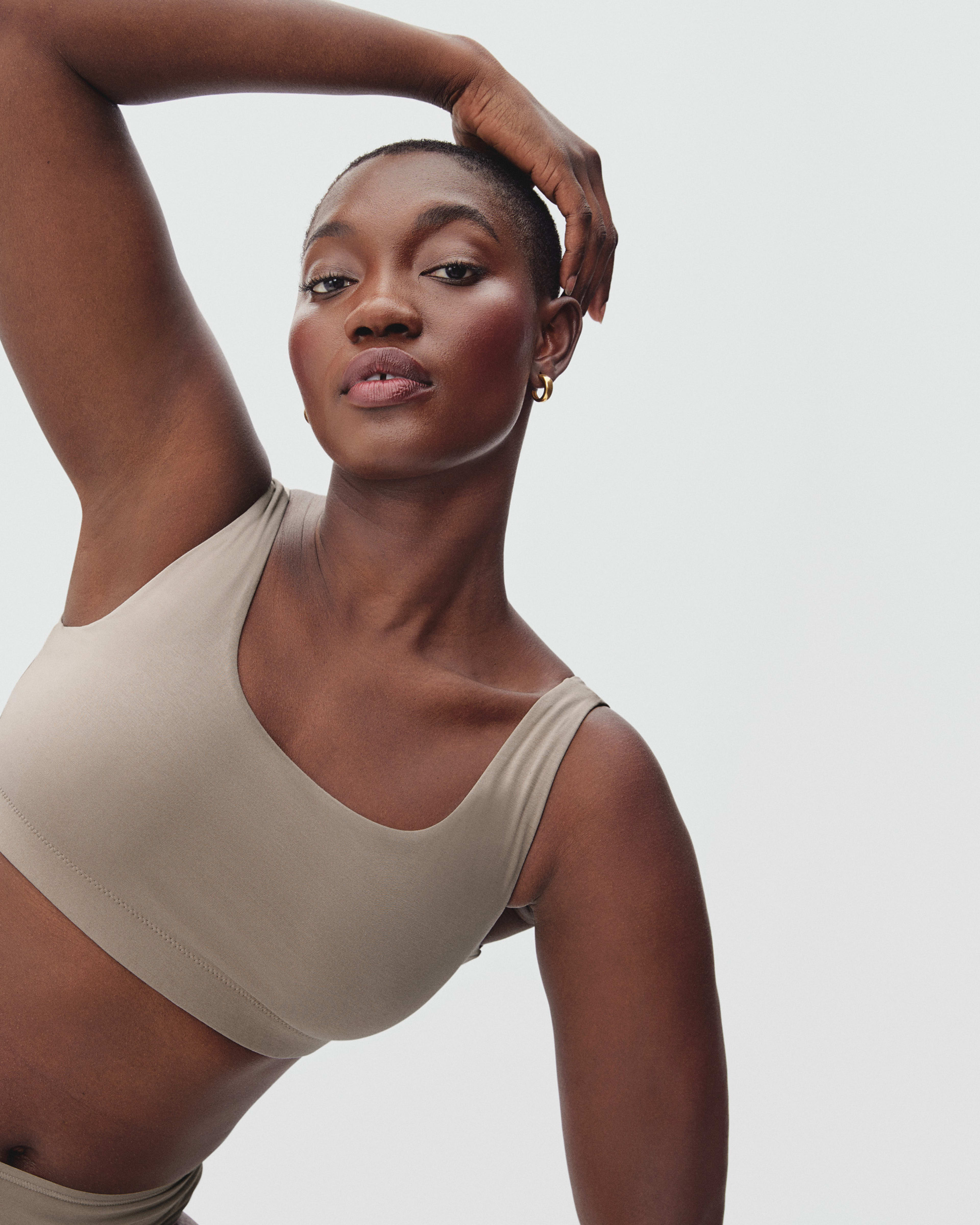 The Invisible Square-Neck Bralette Light Tan – Everlane