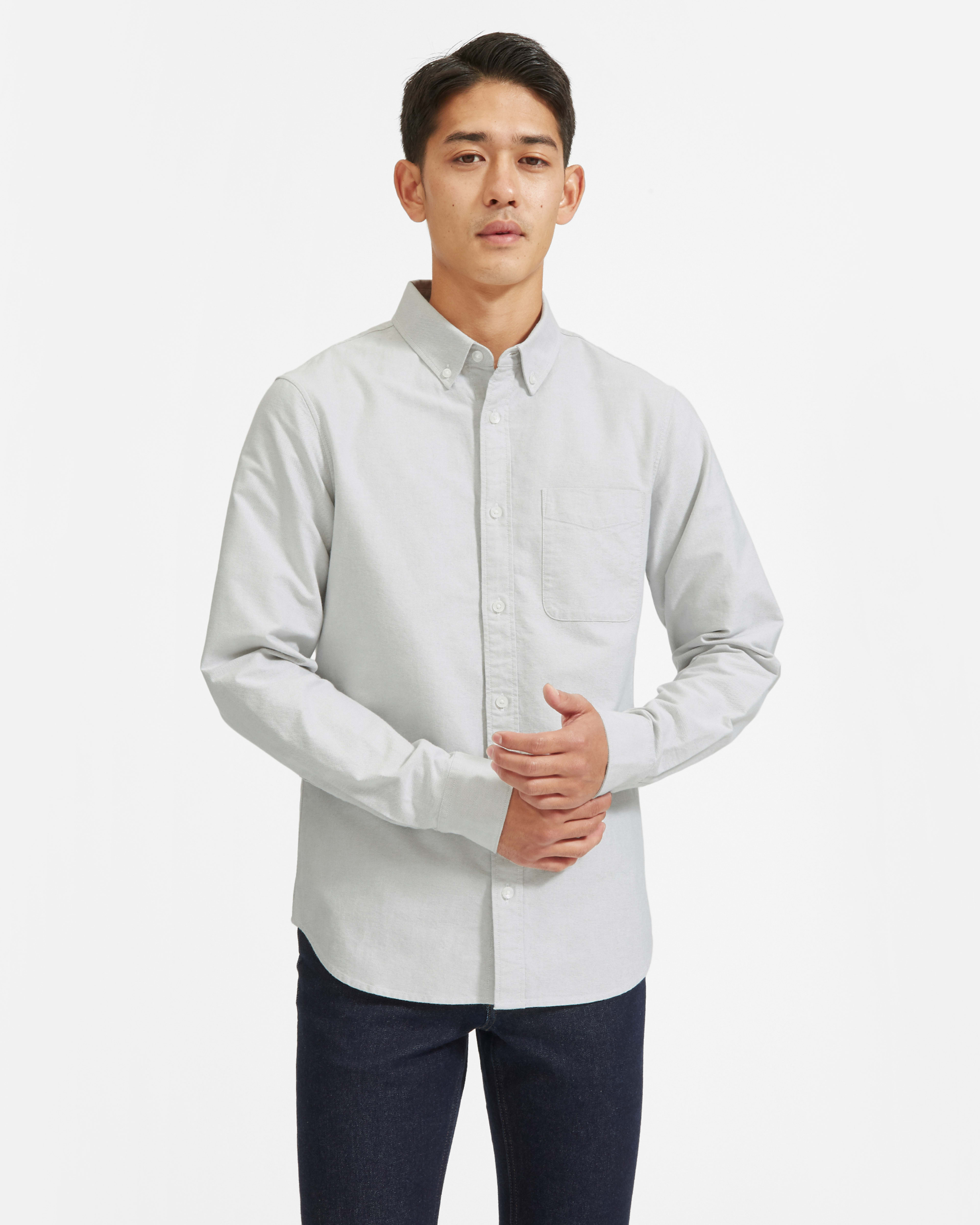 Gray oxford shirt sales