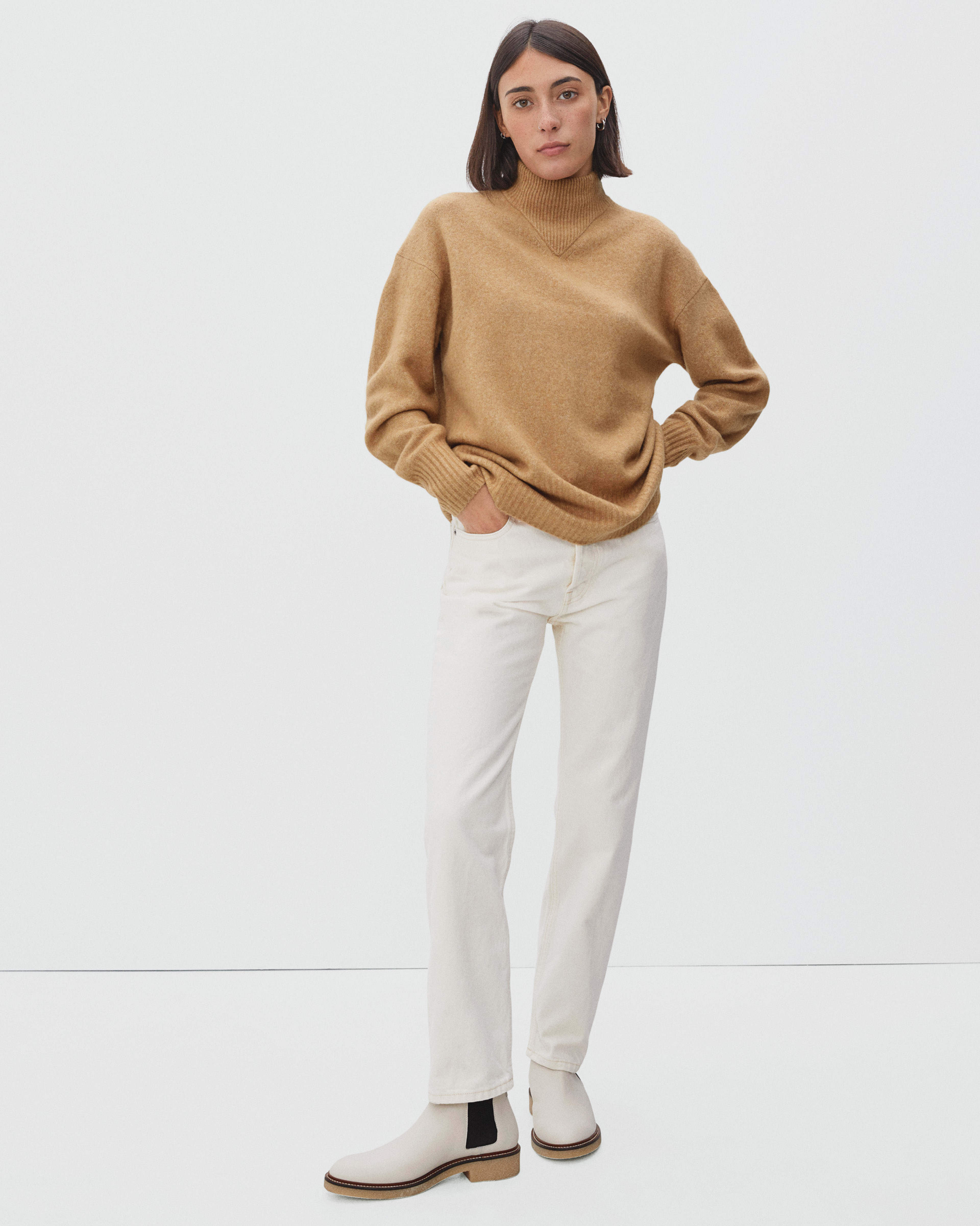 The Cozy-Stretch Pullover Camel – Everlane