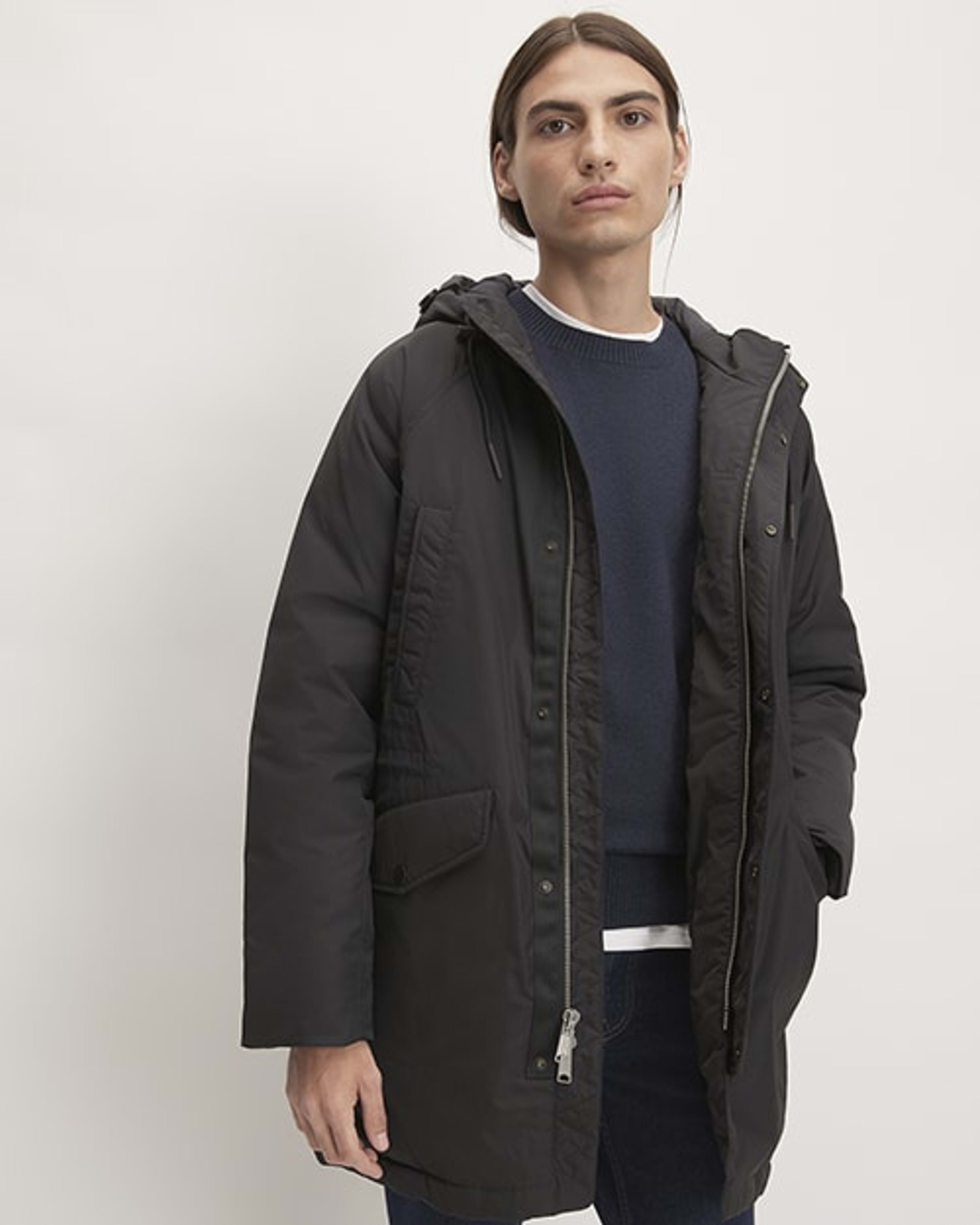 The ReNew Long Parka Black – Everlane