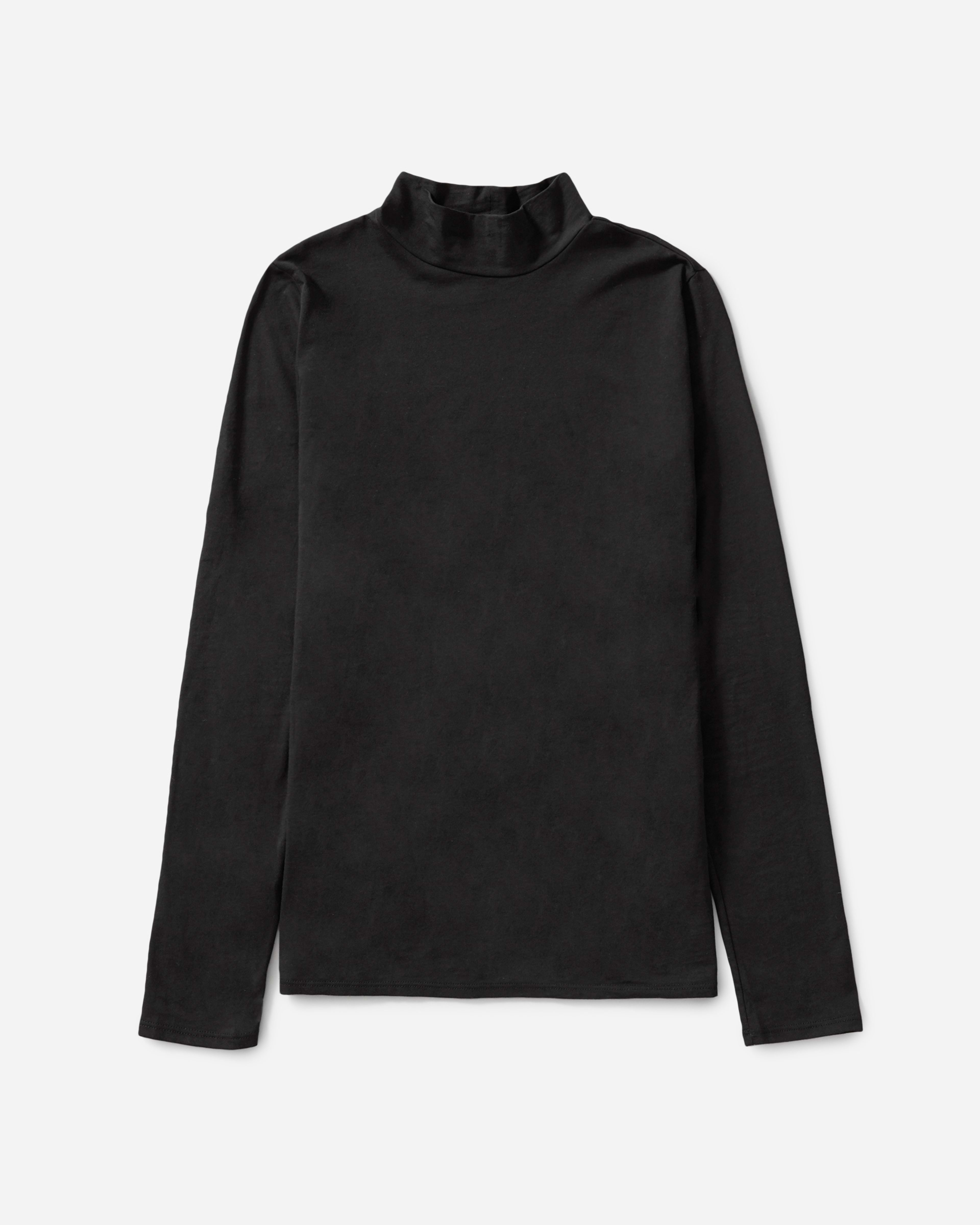 The Pima Stretch Turtleneck Black Everlane