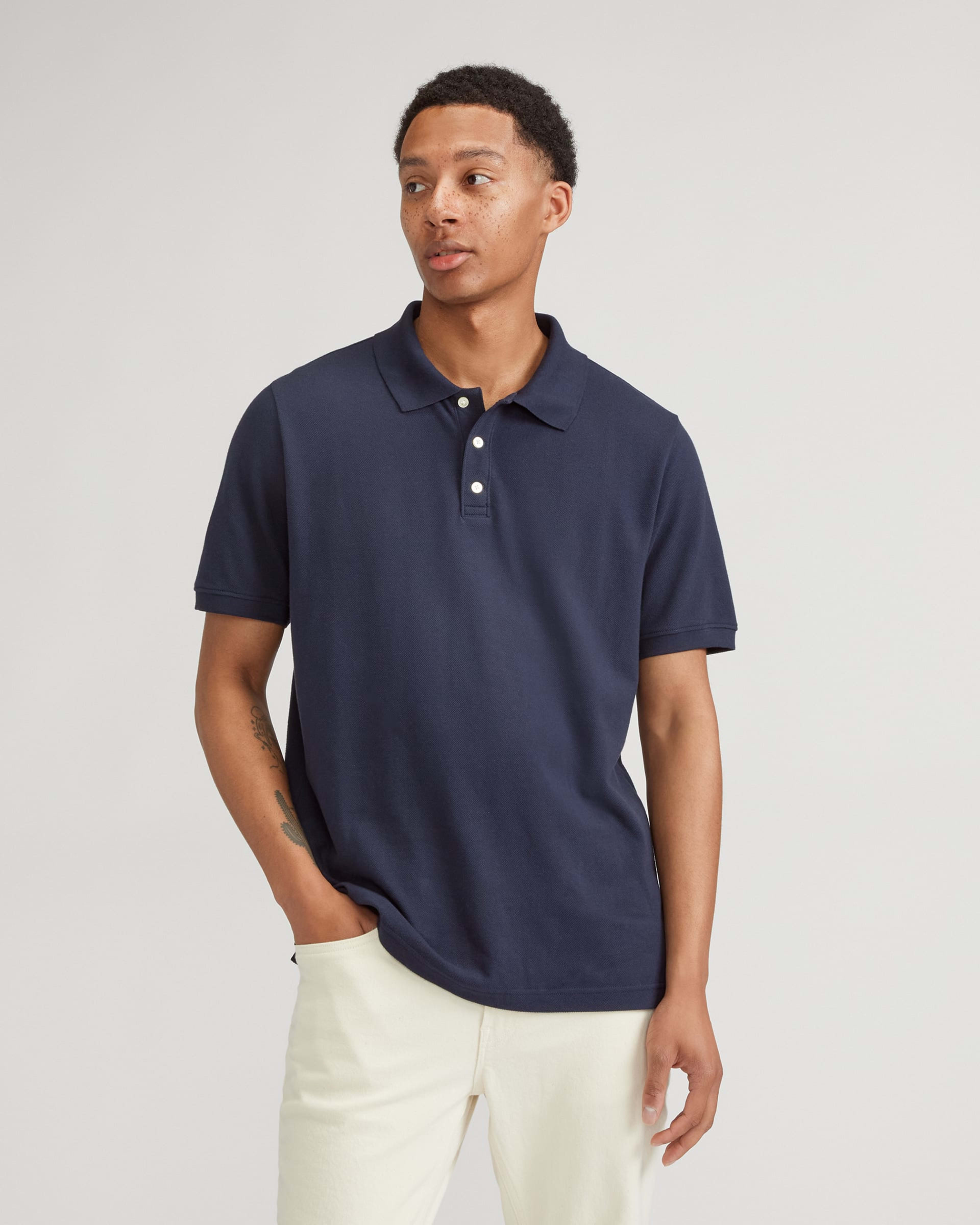 The Pique Polo Deep Navy – Everlane