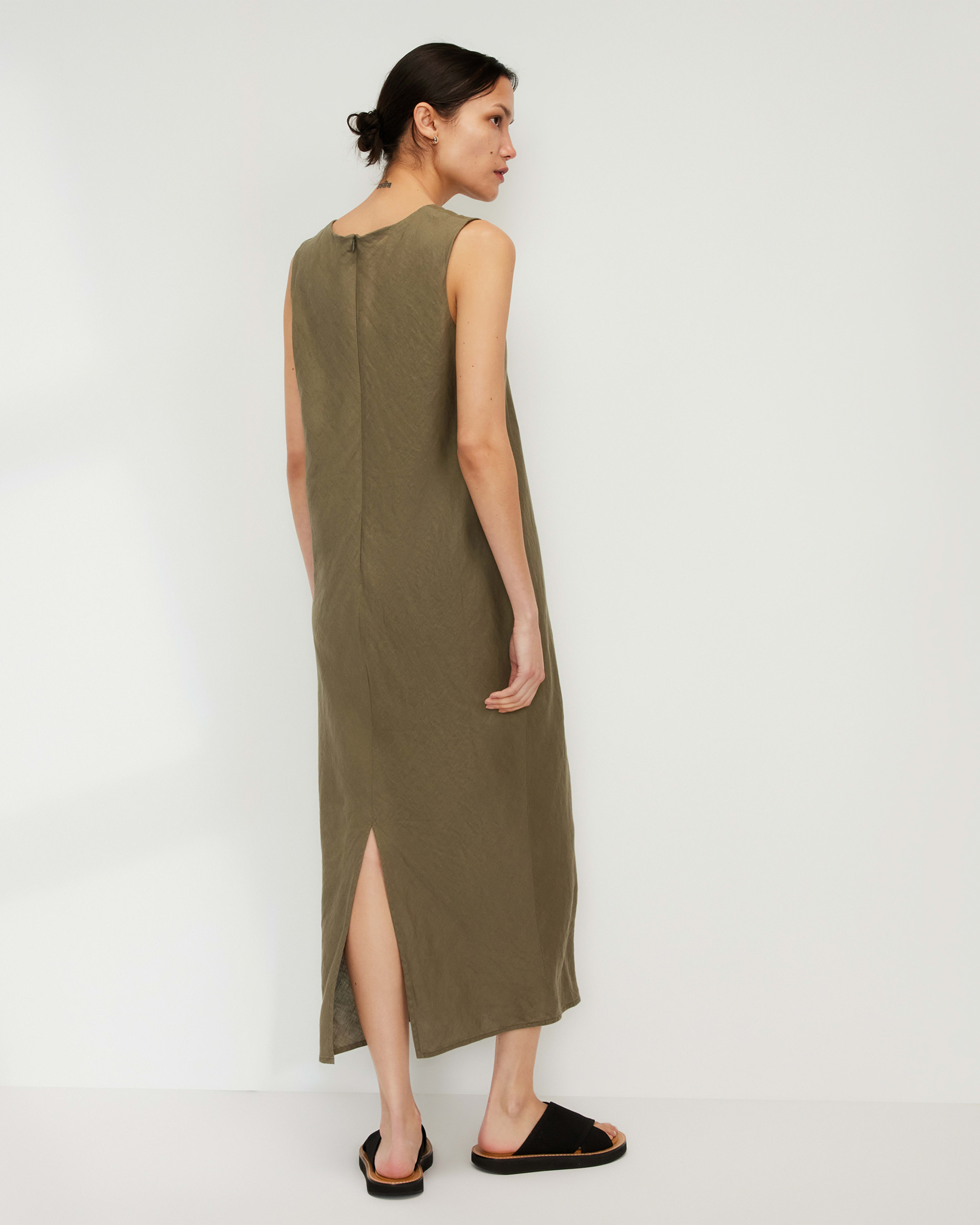 The Linen Bias Cut Dress Kalamata Everlane