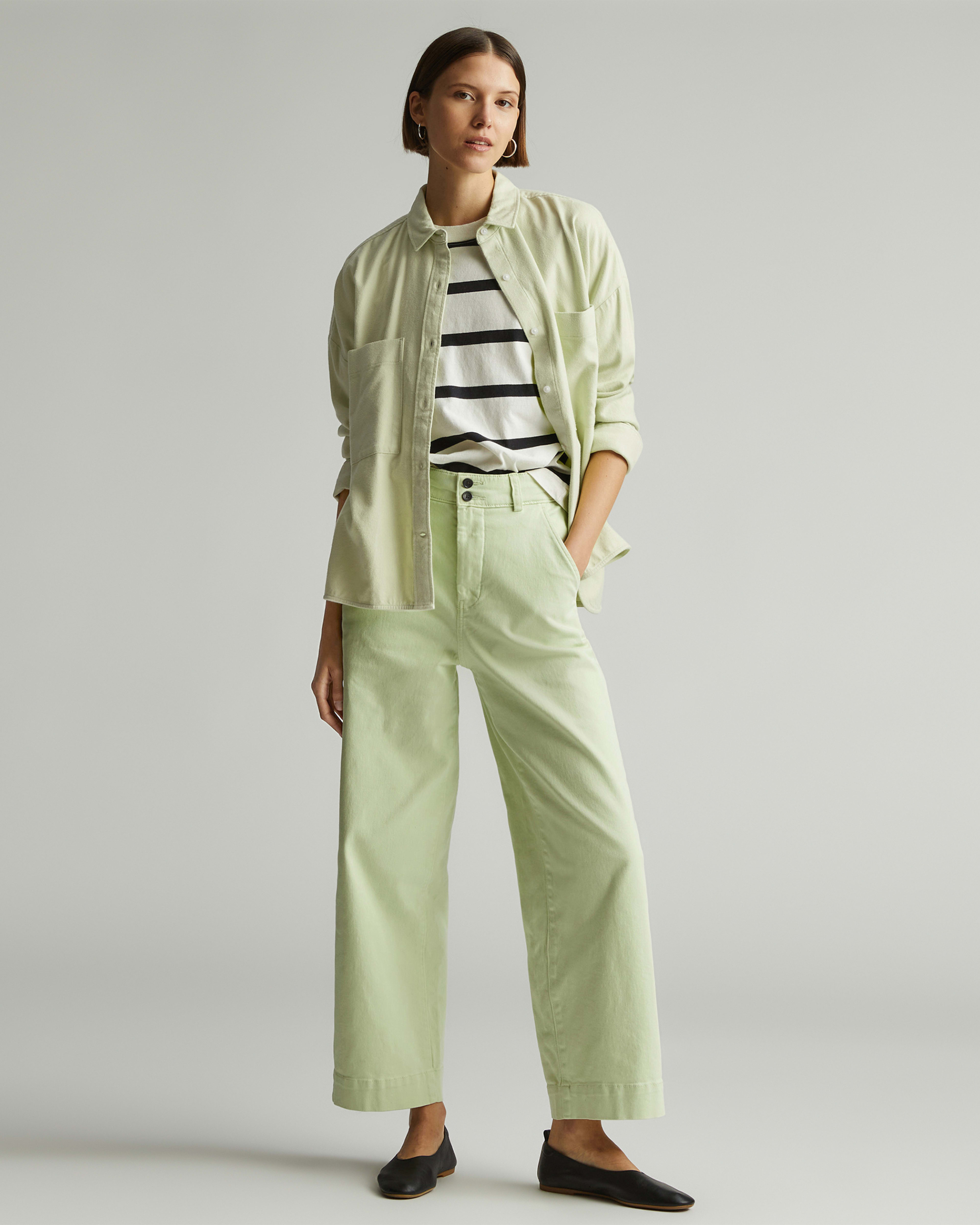 Women's Sea Green Comfort Boxy Casual Shirt