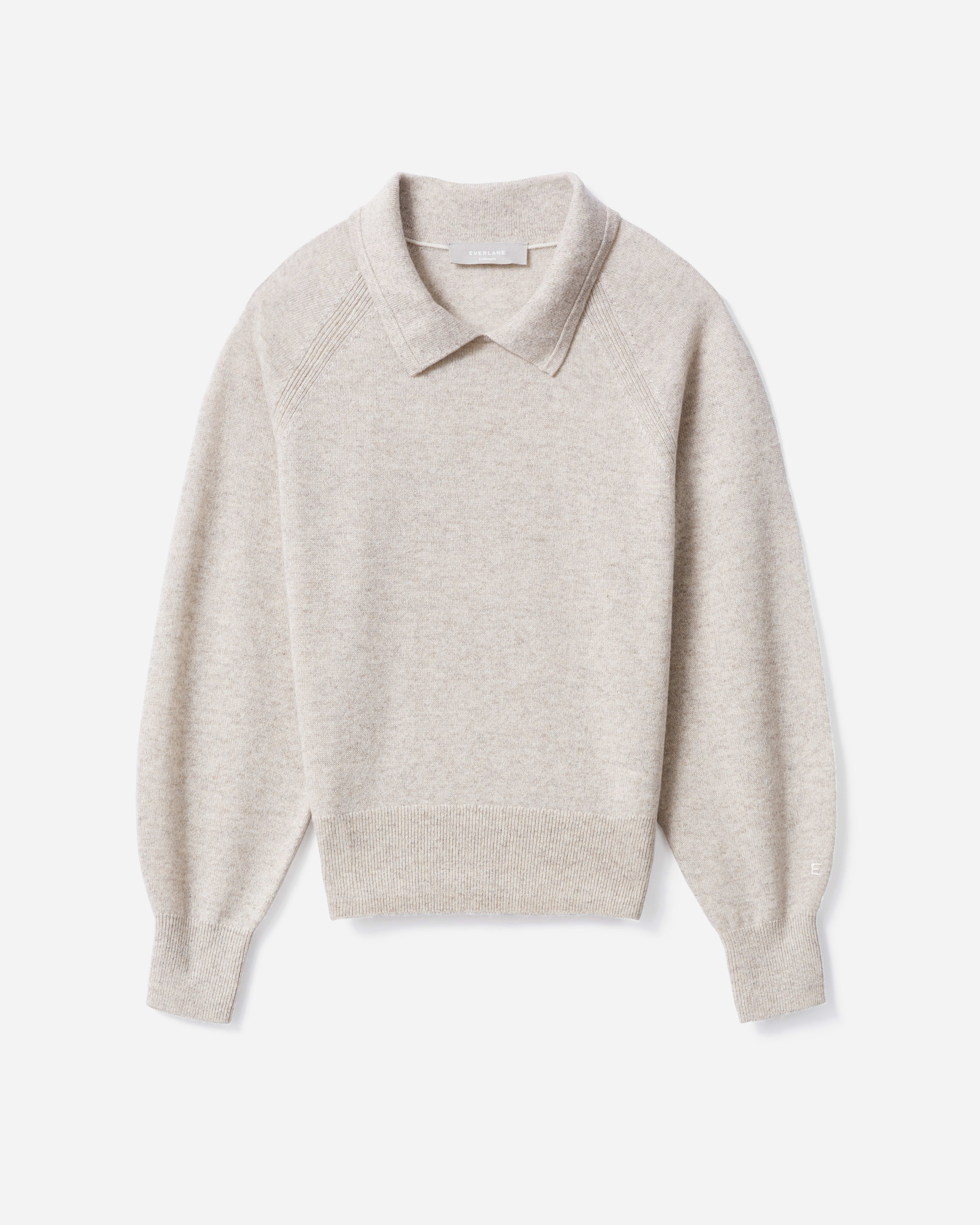 The Cashmere Collared Sweater Canvas – Everlane