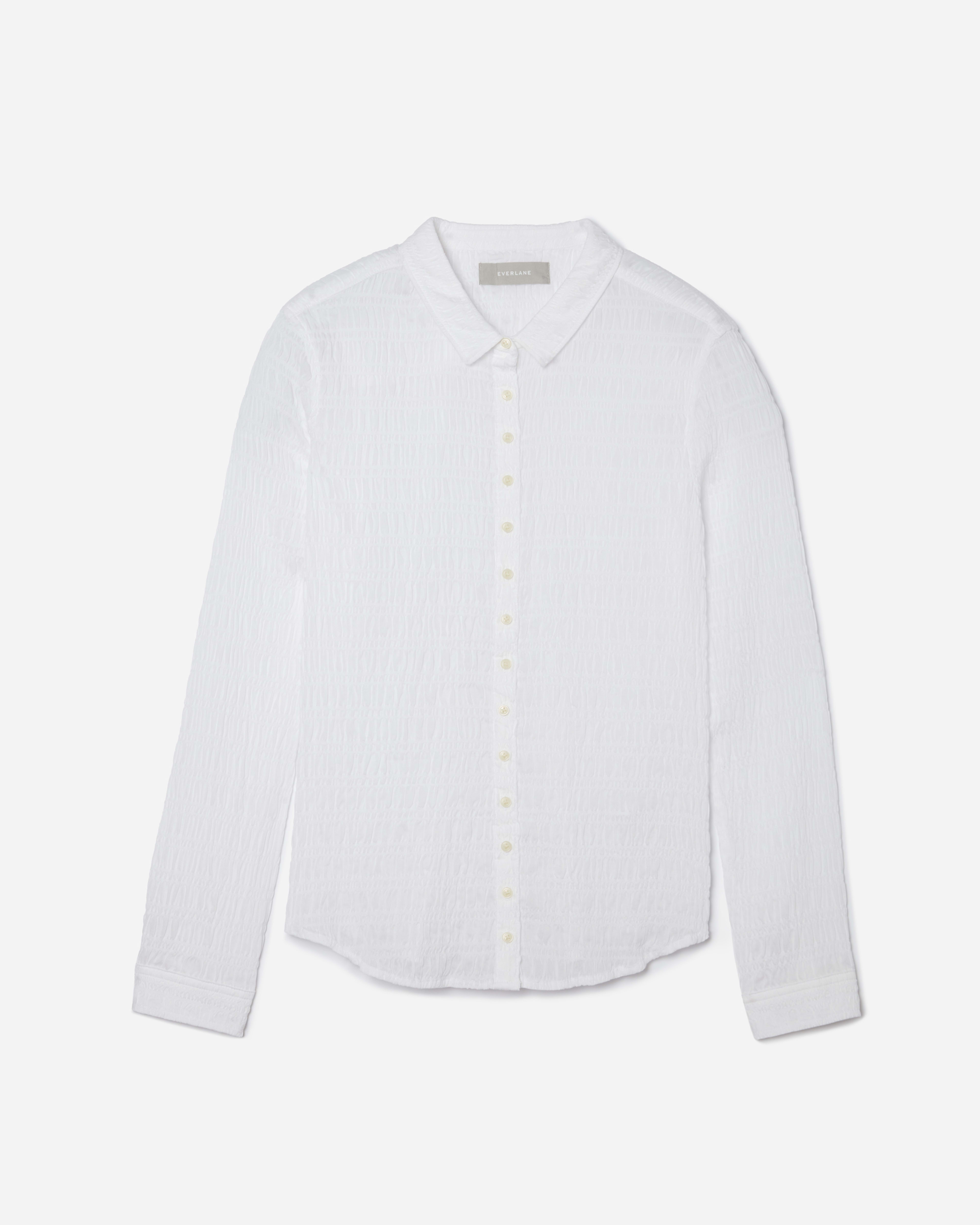 Elaina Short Sleeve Button Down Smock Shirt main image 0