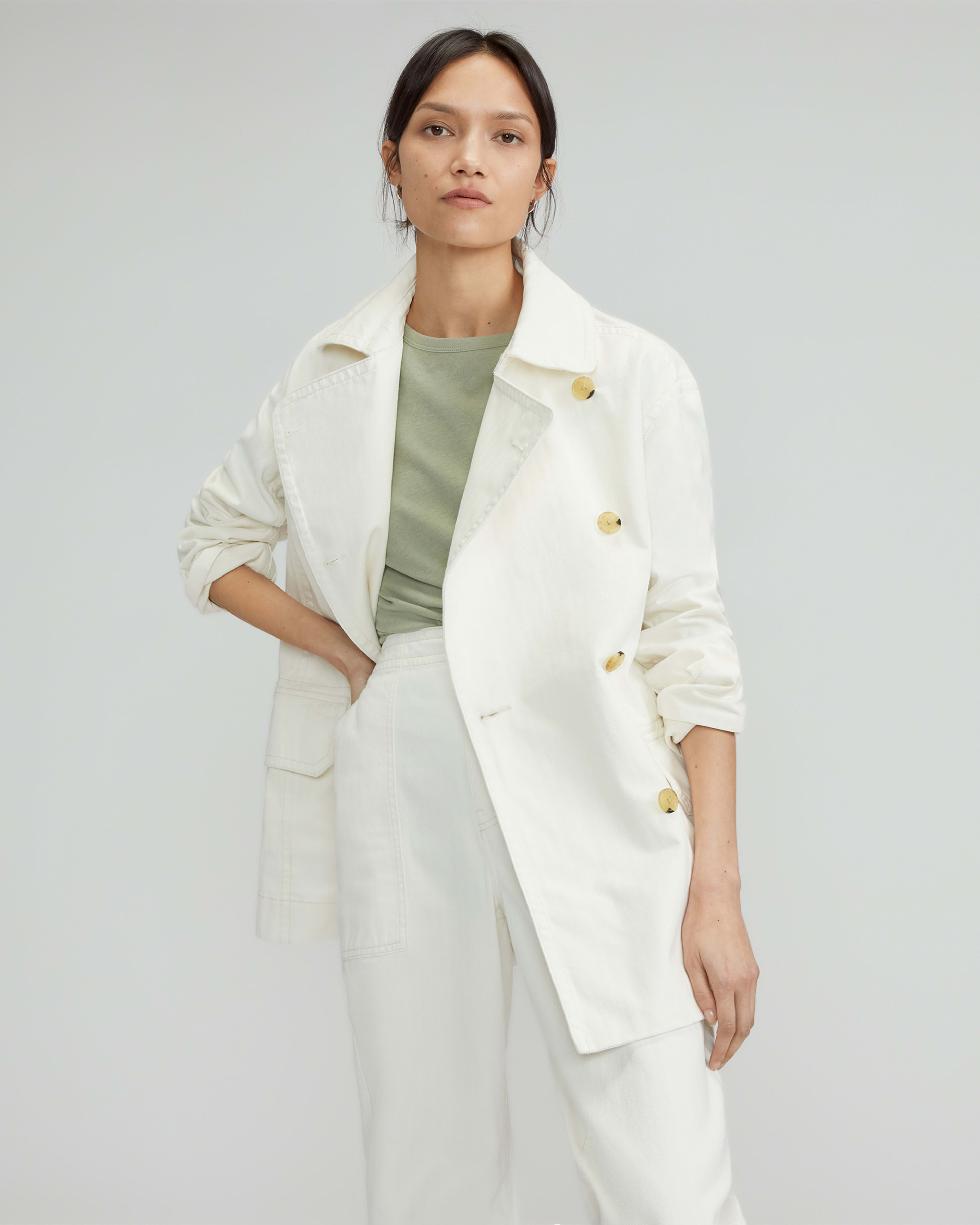 The Organic Cotton Herringbone Jacket Bone – Everlane