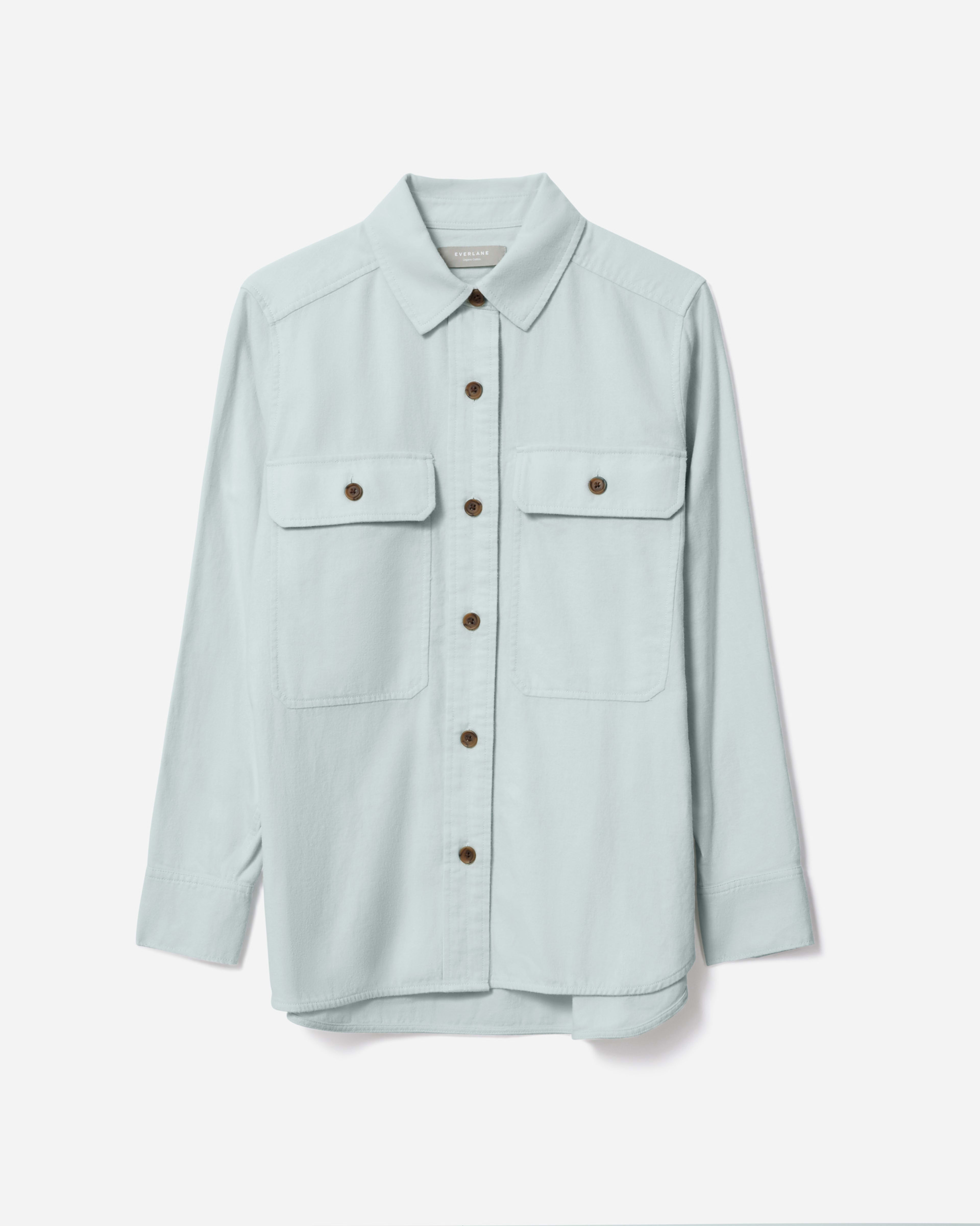 The Classic Cotton Flannel Shirt Ice Blue – Everlane