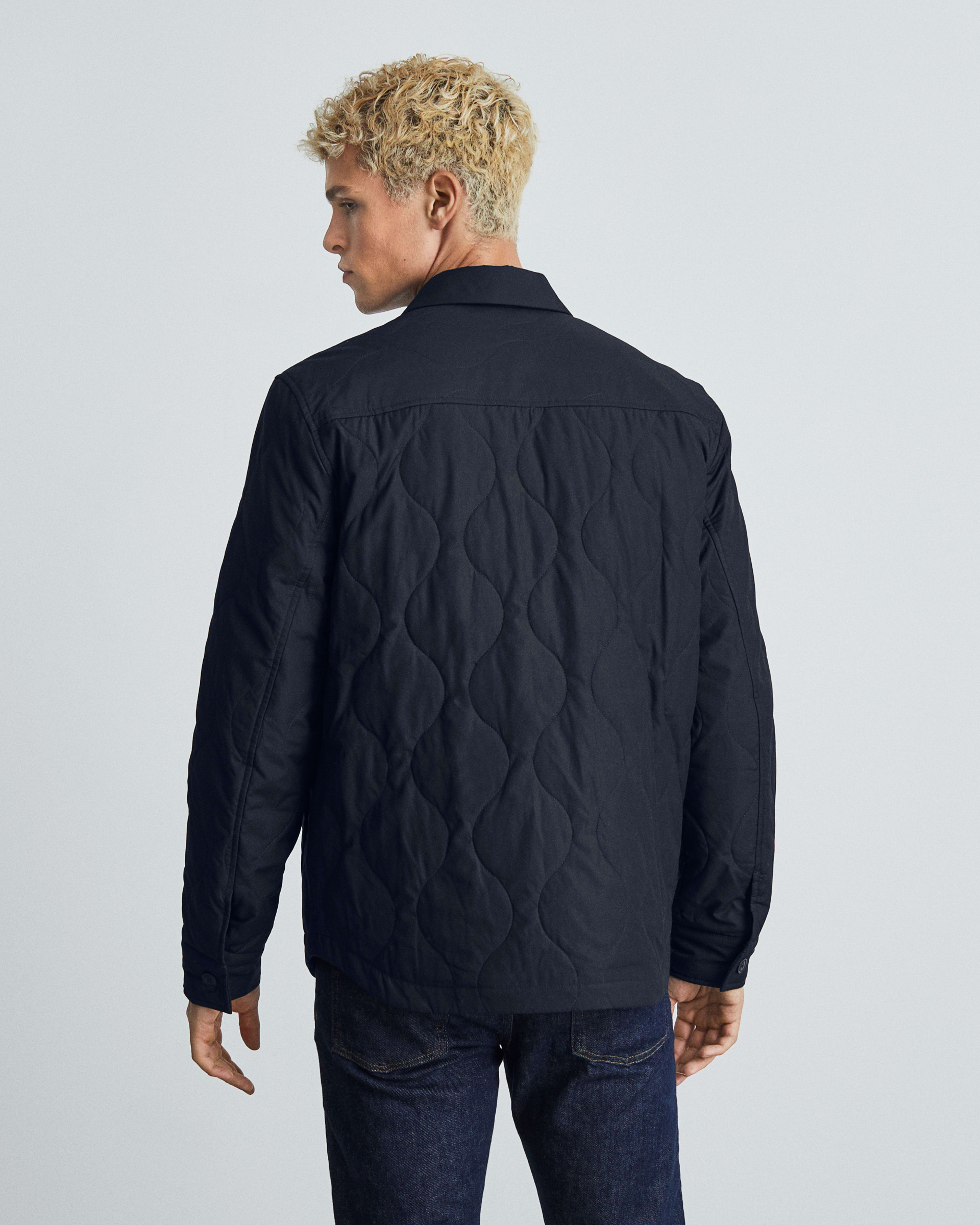 The ReNew Quilted Liner Jacket Deep Navy Everlane