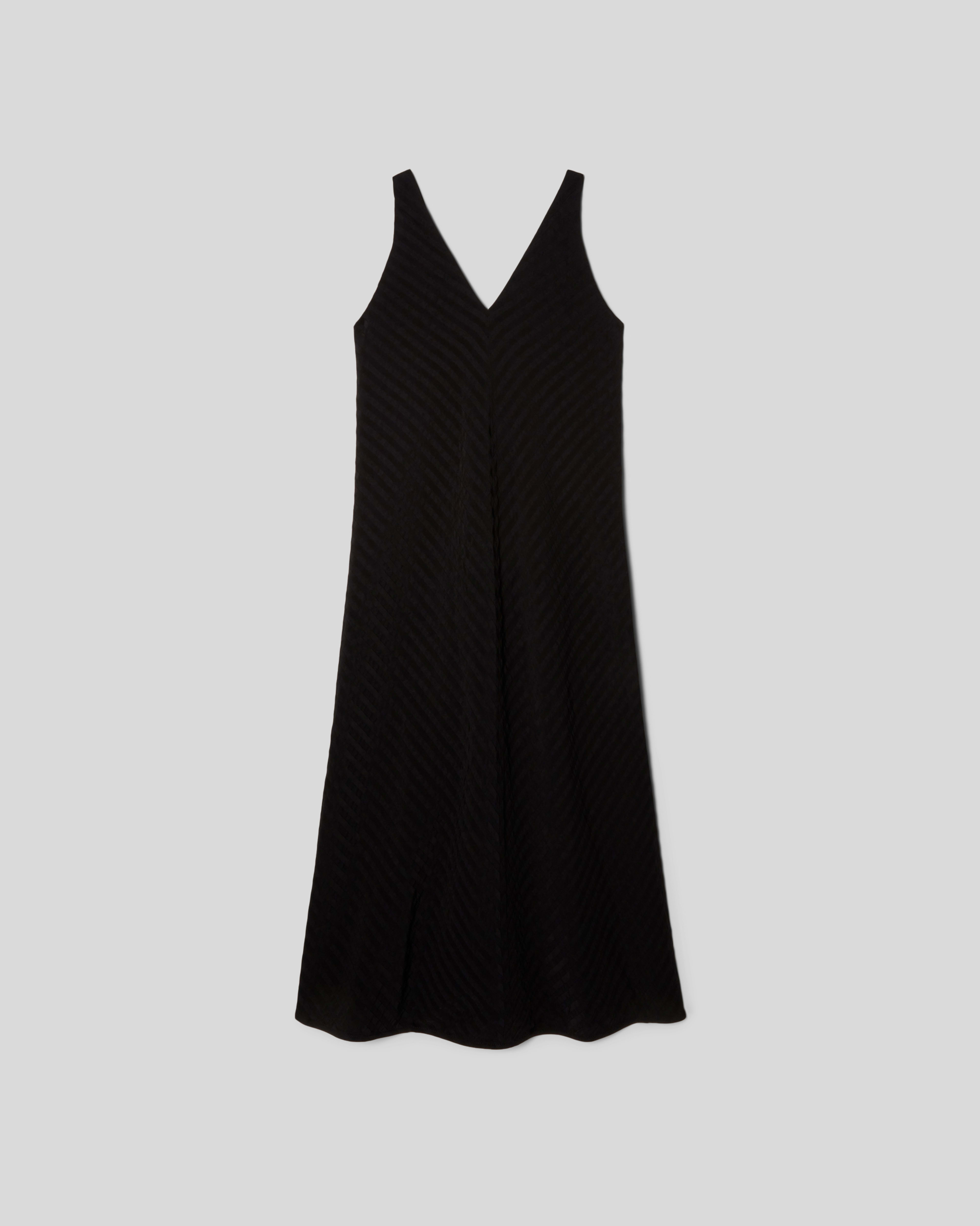 The City Stripe Midi Dress Black – Everlane