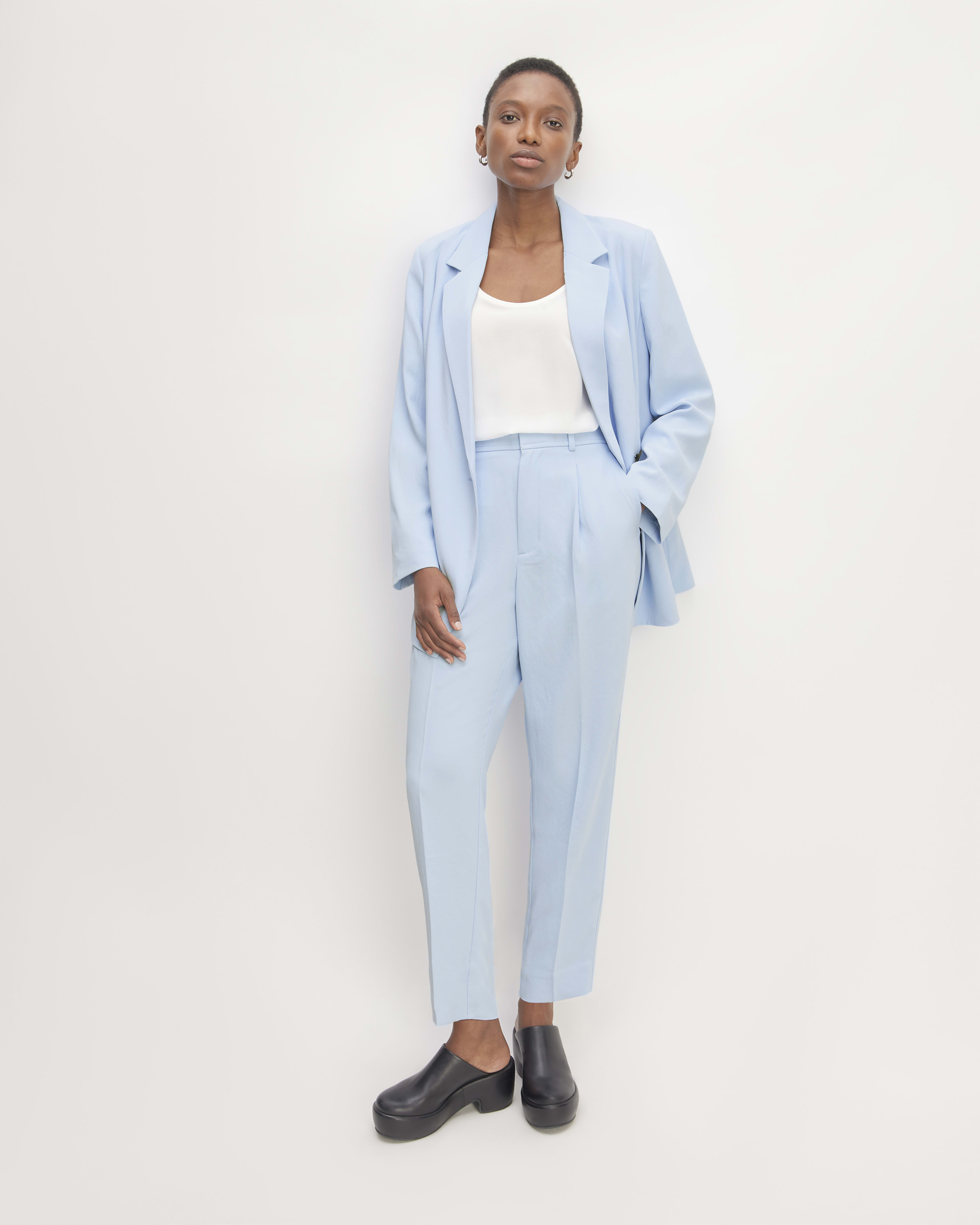 The Triacetate Way-High® Tapered Pant Chambray Blue – Everlane