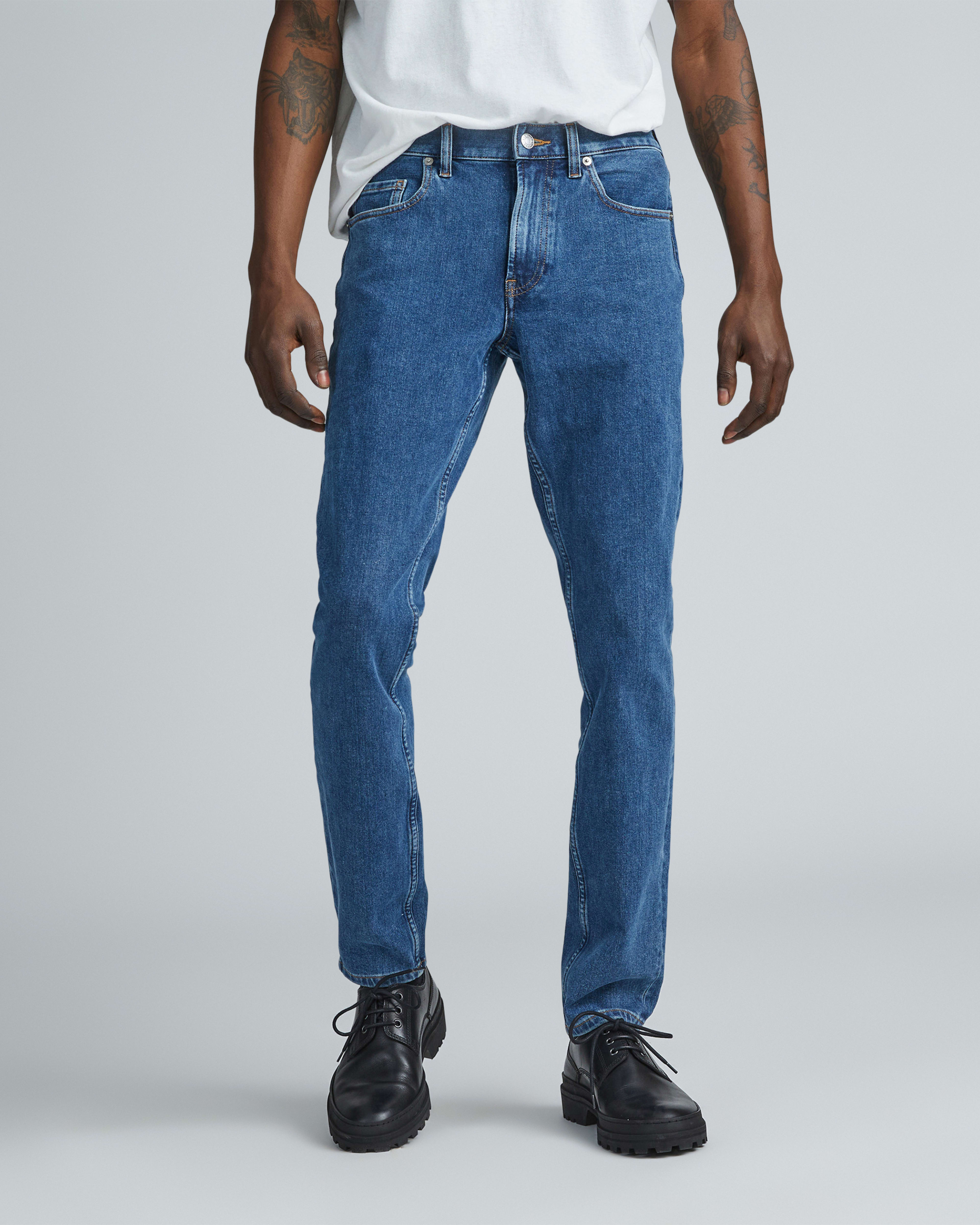 The Slim 4-Way Stretch Organic Jean | Uniform Marine – Everlane