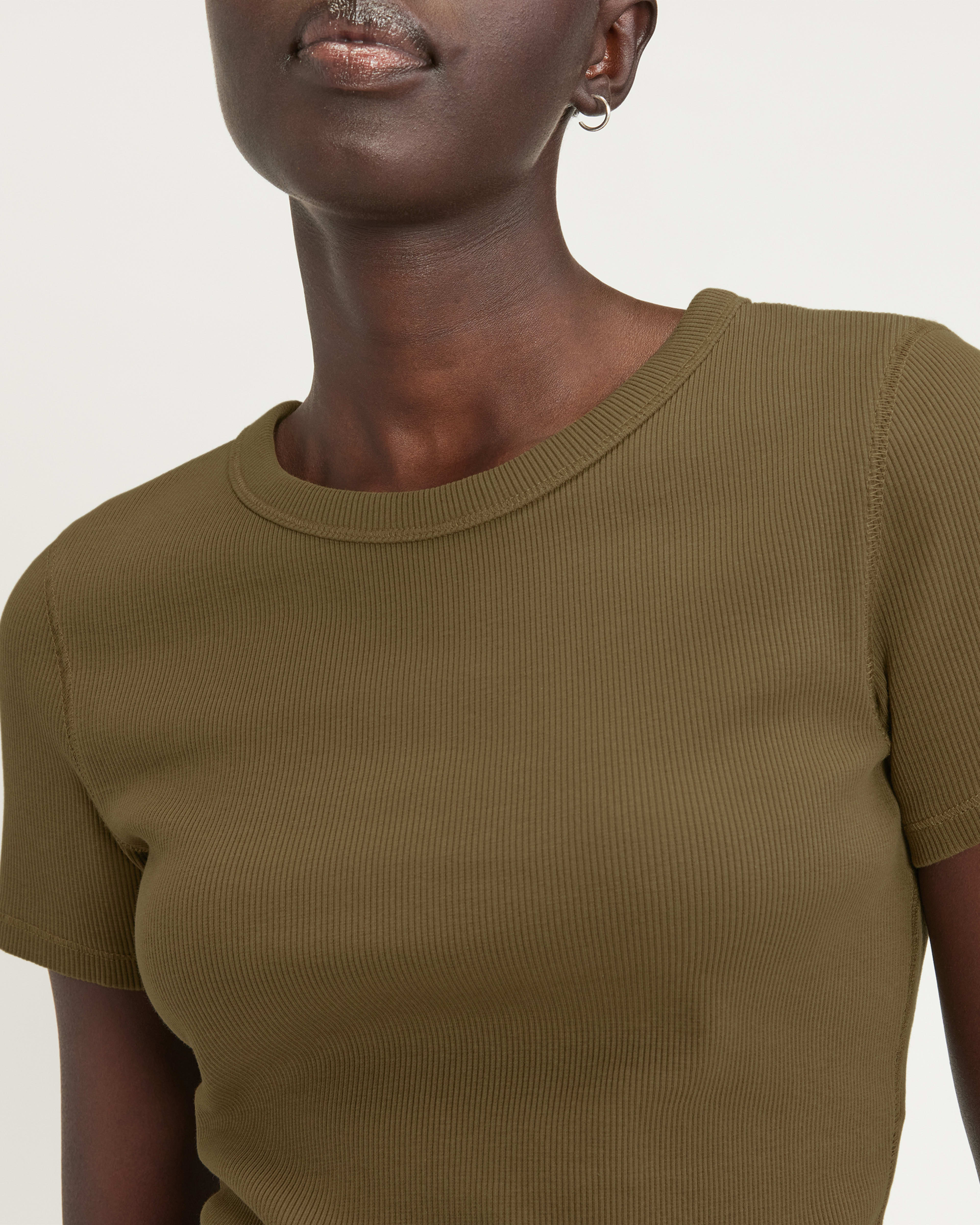 The Ribbed Baby Tee Beech Everlane