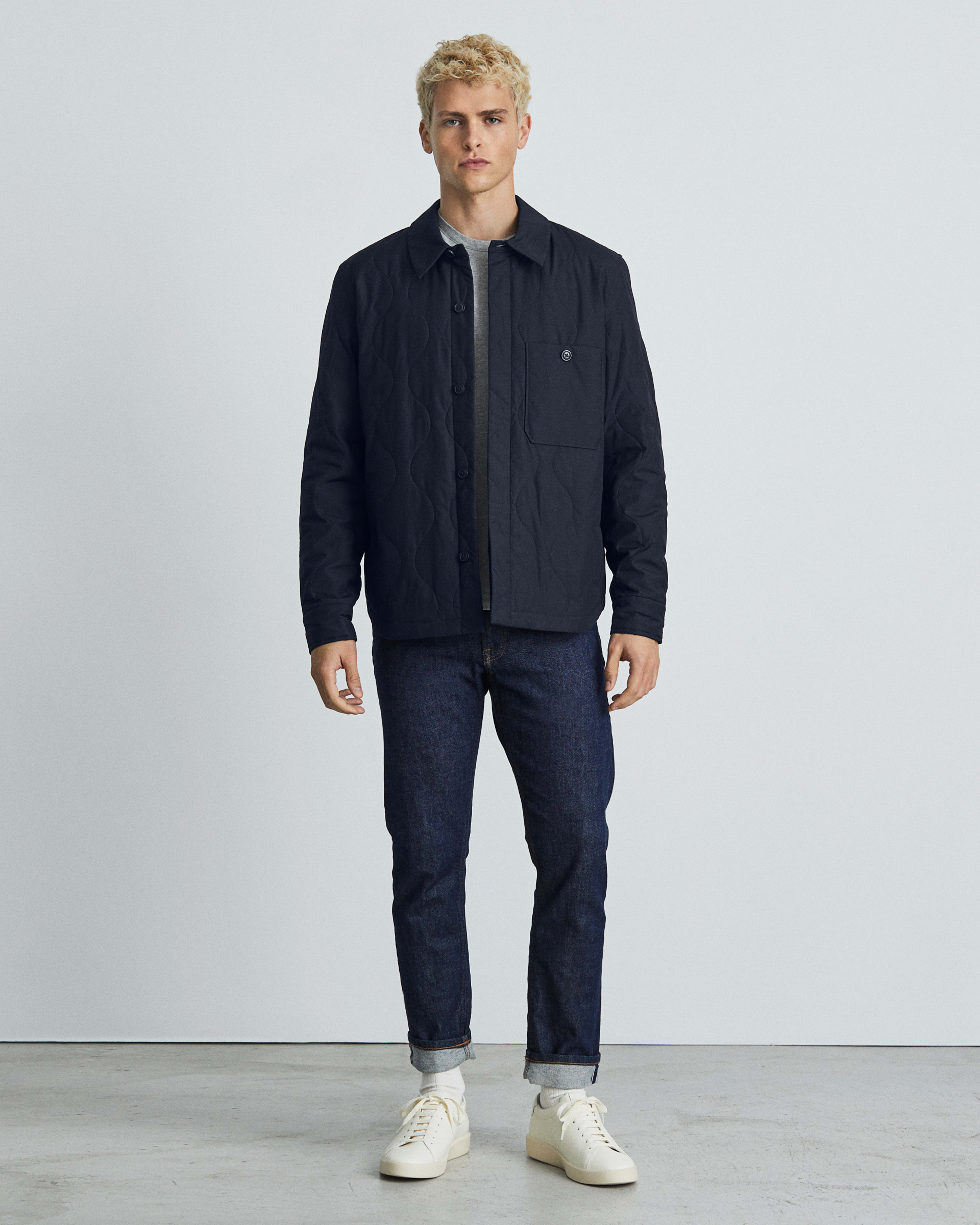 The ReNew Quilted Liner Jacket Deep Navy Everlane