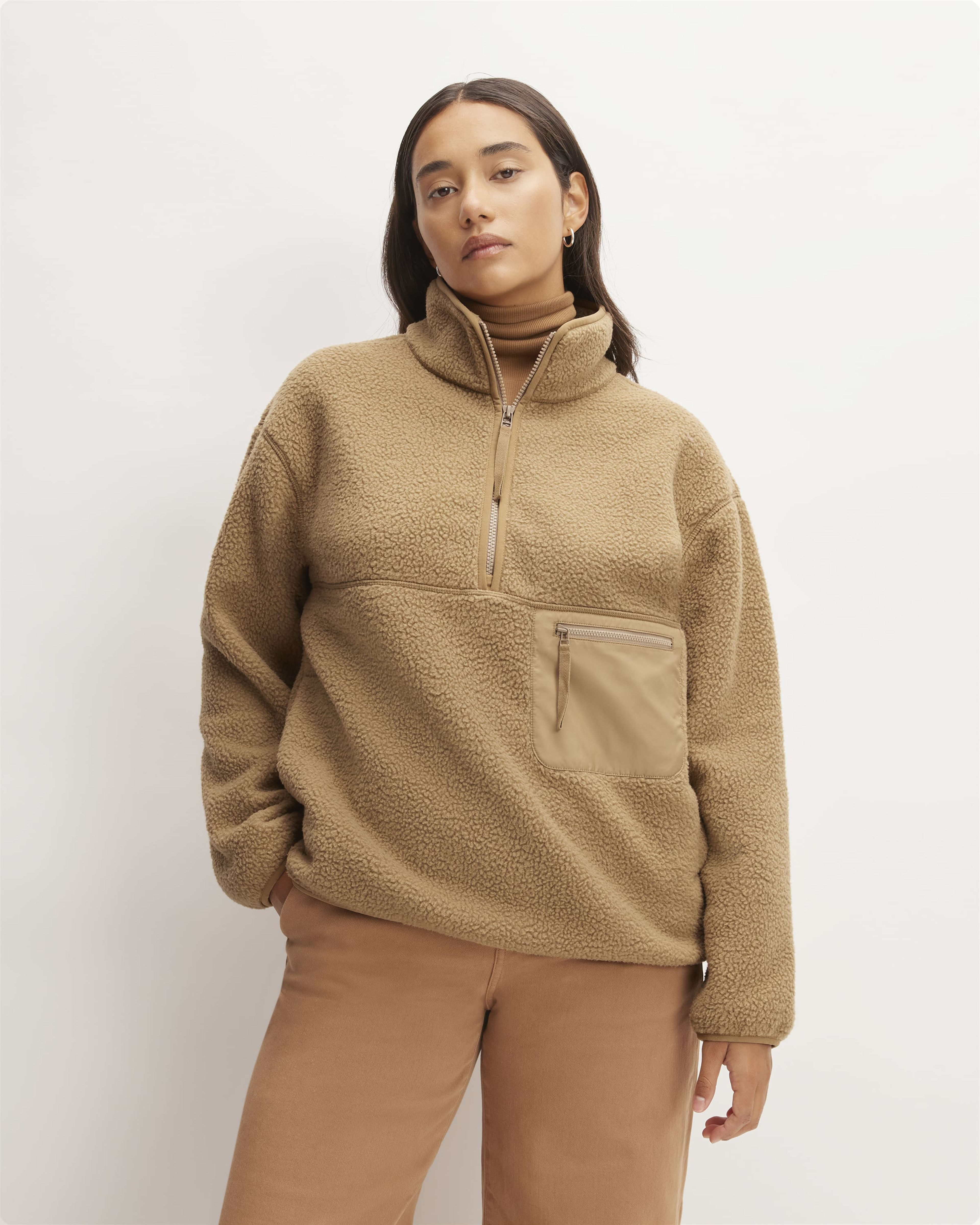Everlane renew fleece half zip new arrivals
