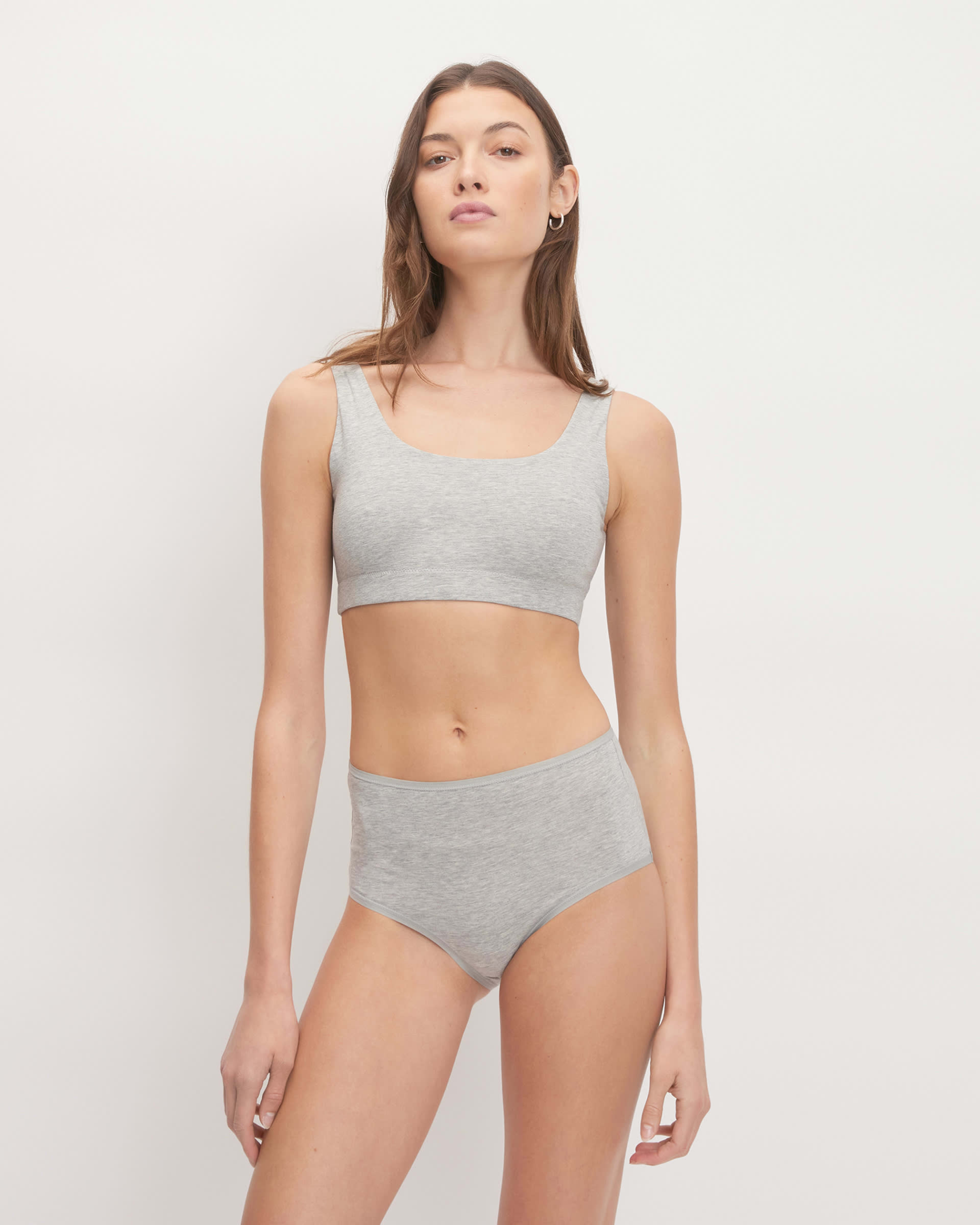 The Cotton Bralette Heathered Grey – Everlane