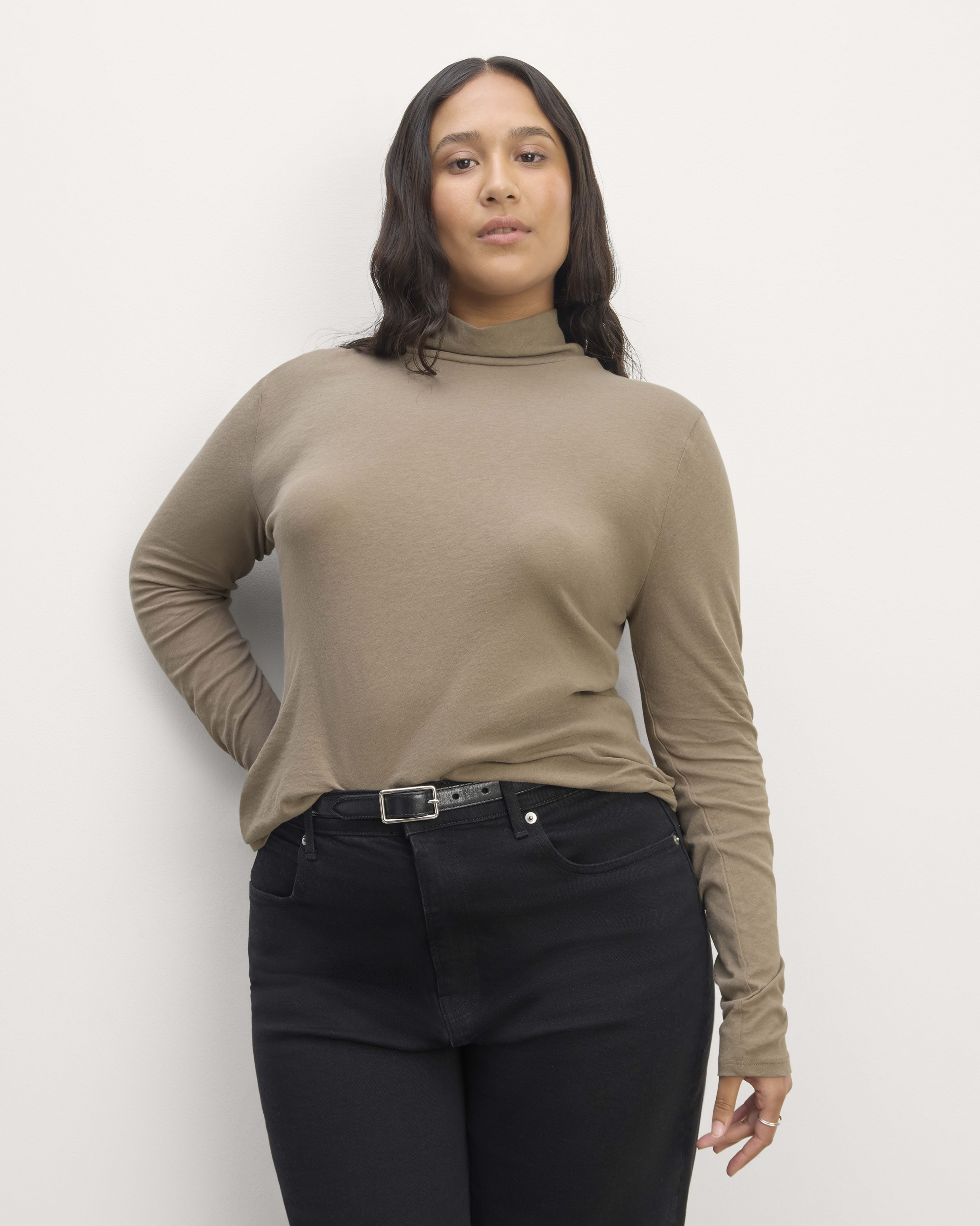 The Air Turtleneck Clay Everlane