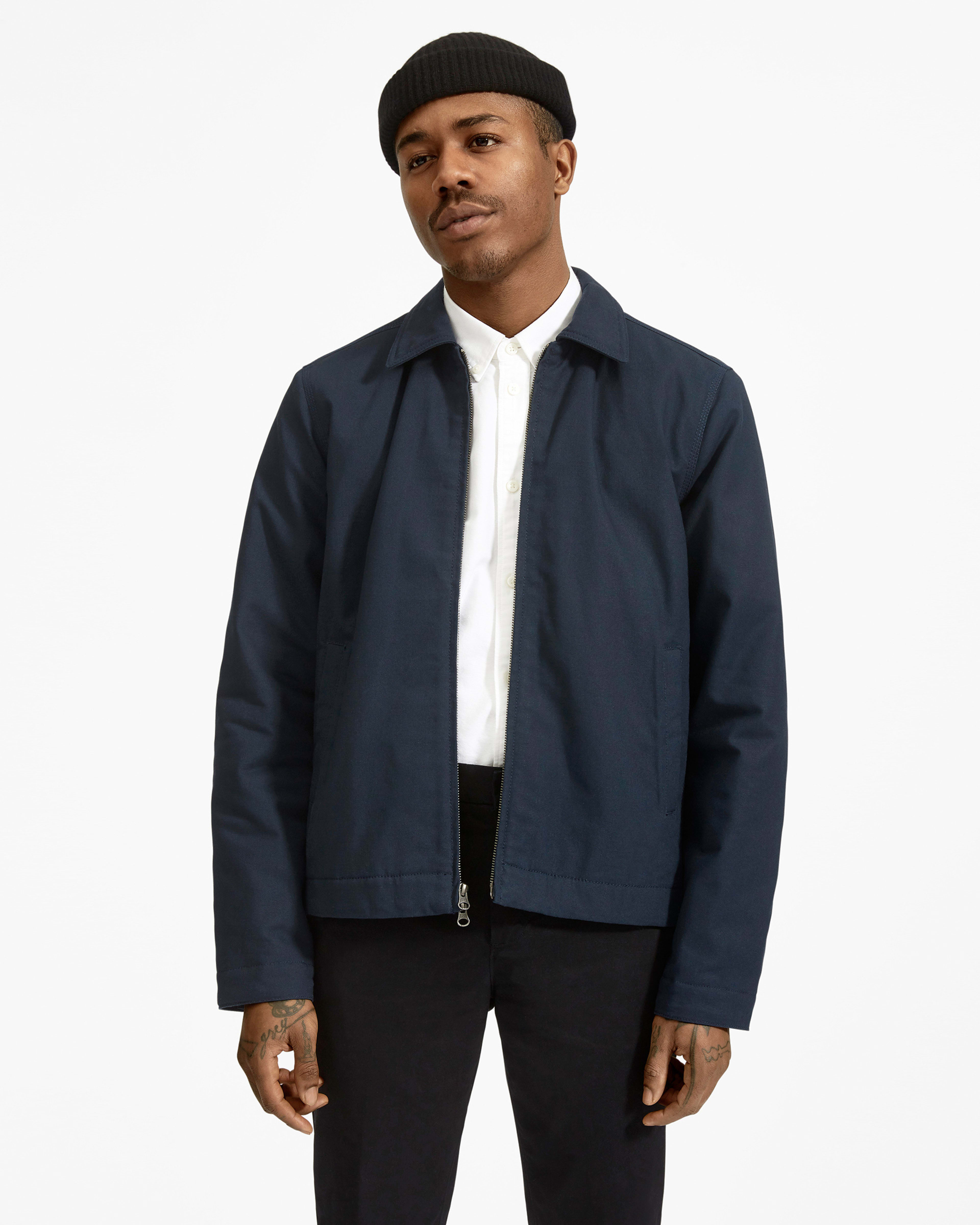 The Filled Canvas Jacket Deep Navy – Everlane