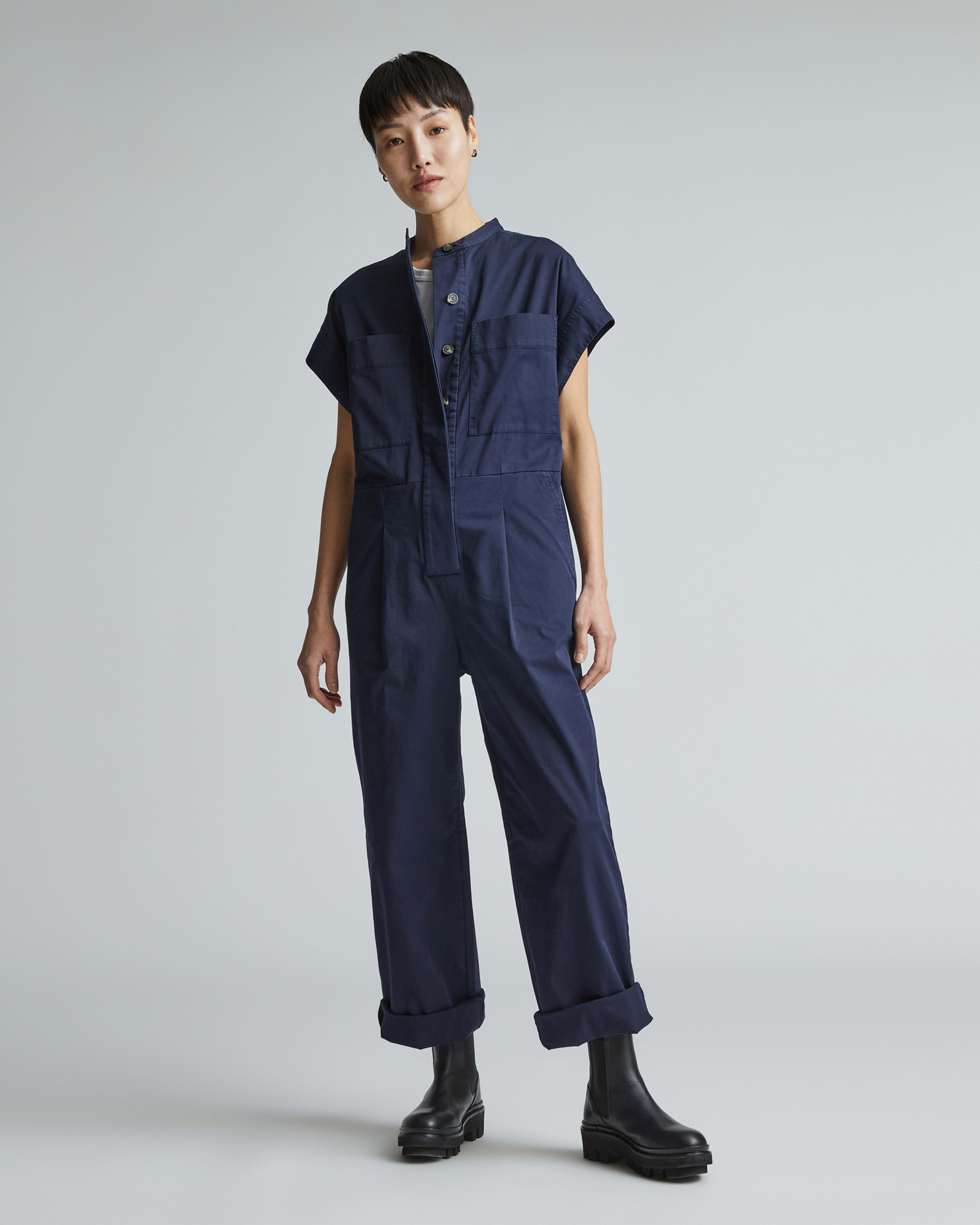 The Easy Workwear Jumpsuit Navy Everlane