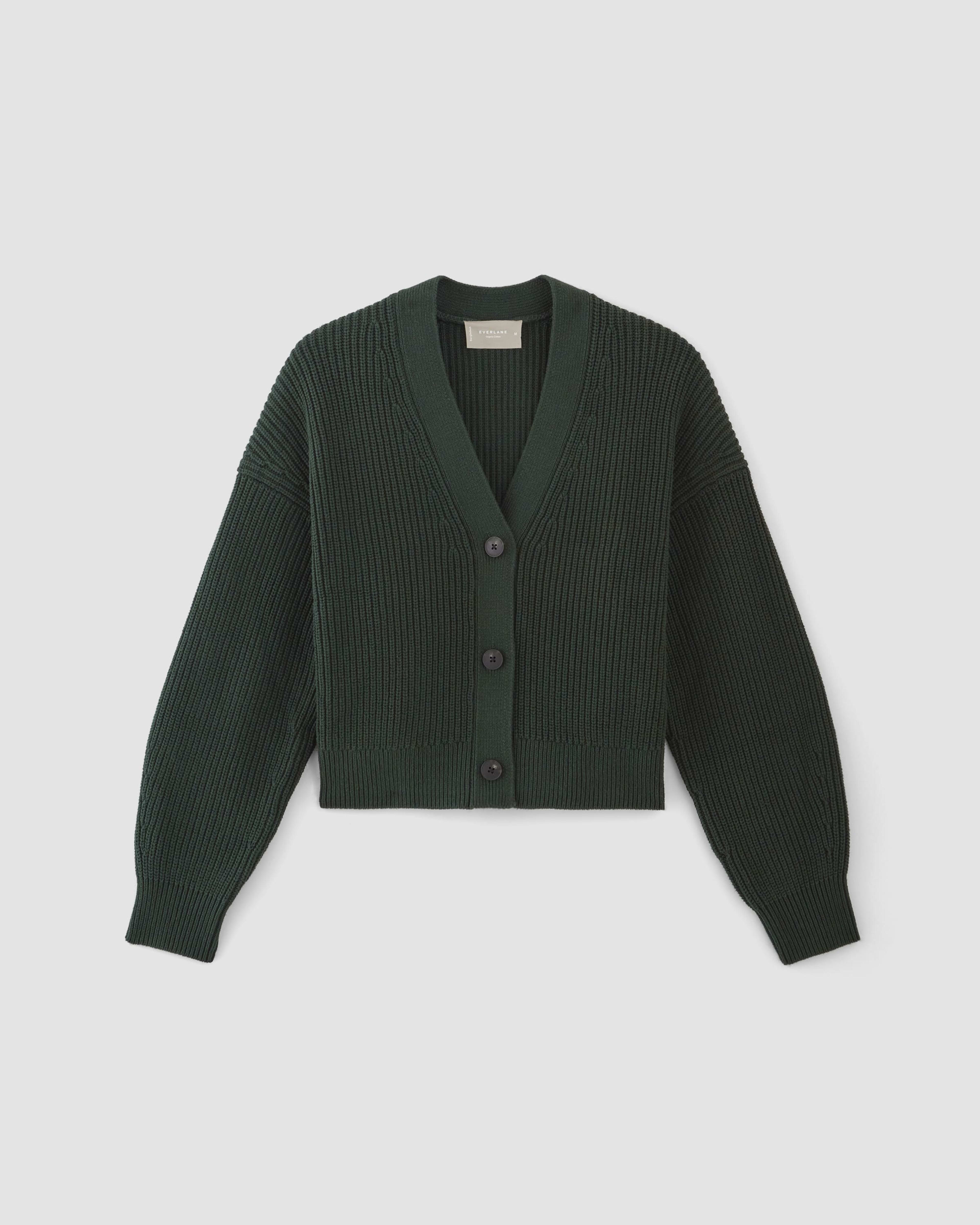 The Organic Cotton Relaxed Cardigan Scarab – Everlane