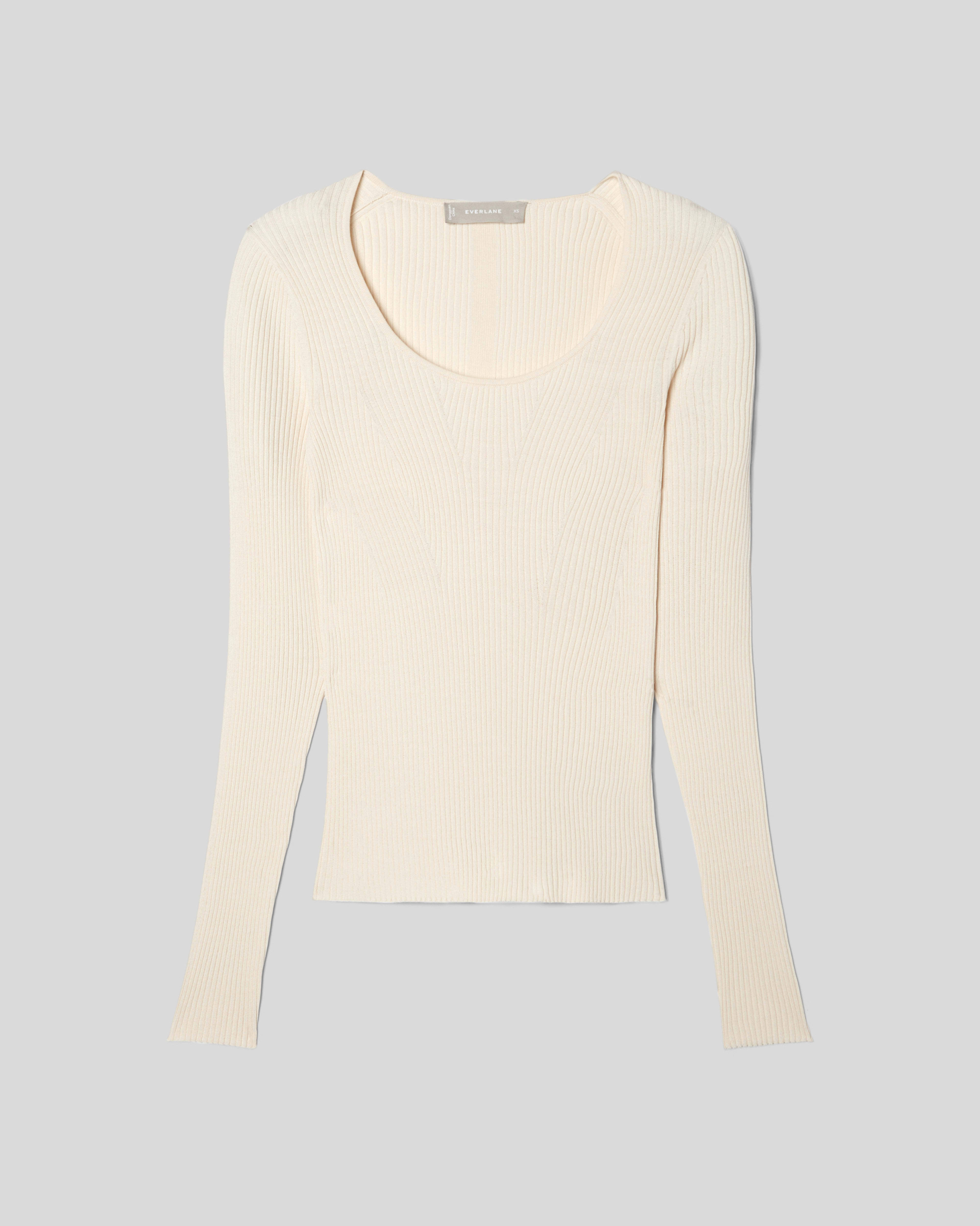 The Ribbed Scoop-Neck Sweater Beige – Everlane