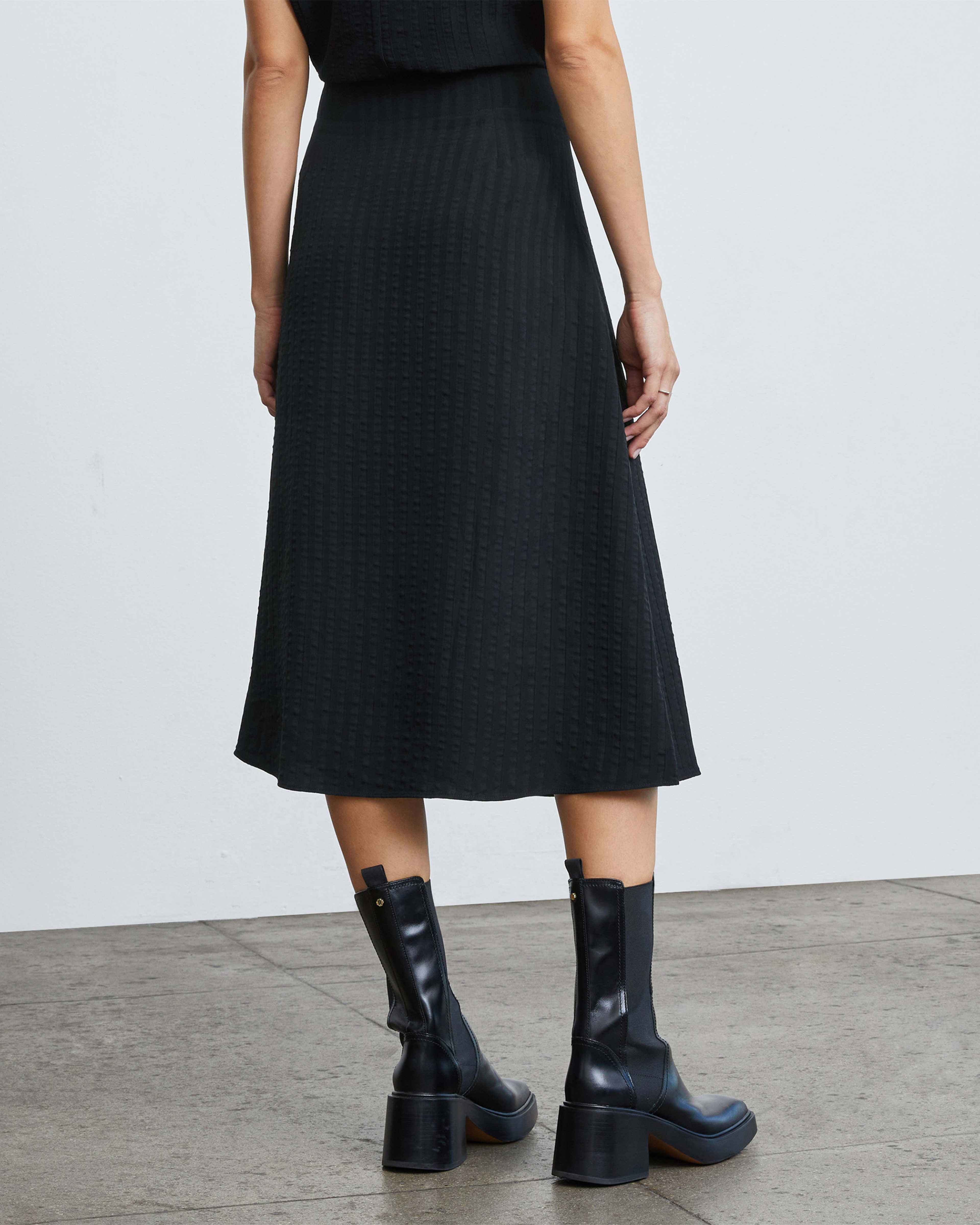 Stripe Midi Skirt