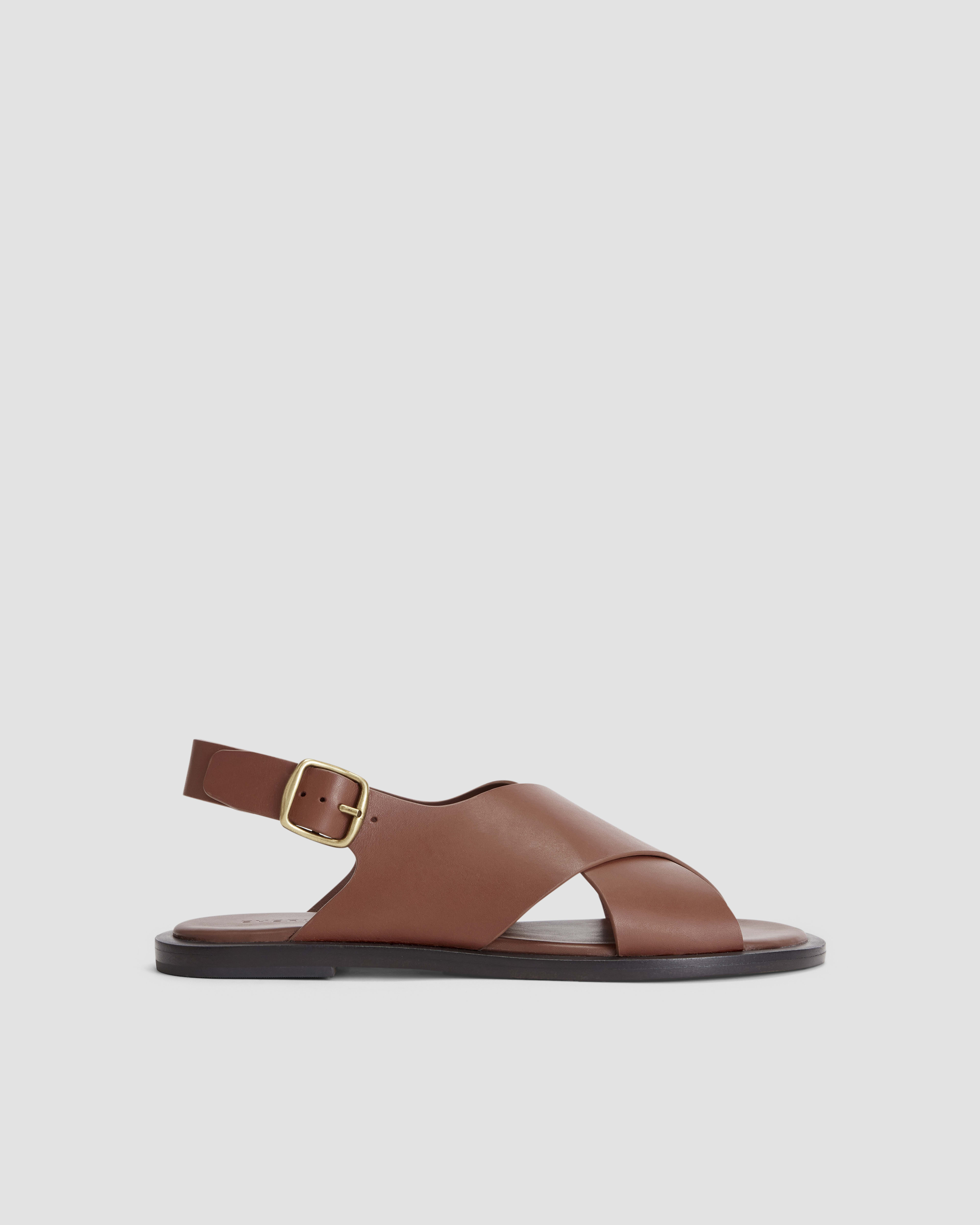 The City Crossover Sandal Rum Everlane