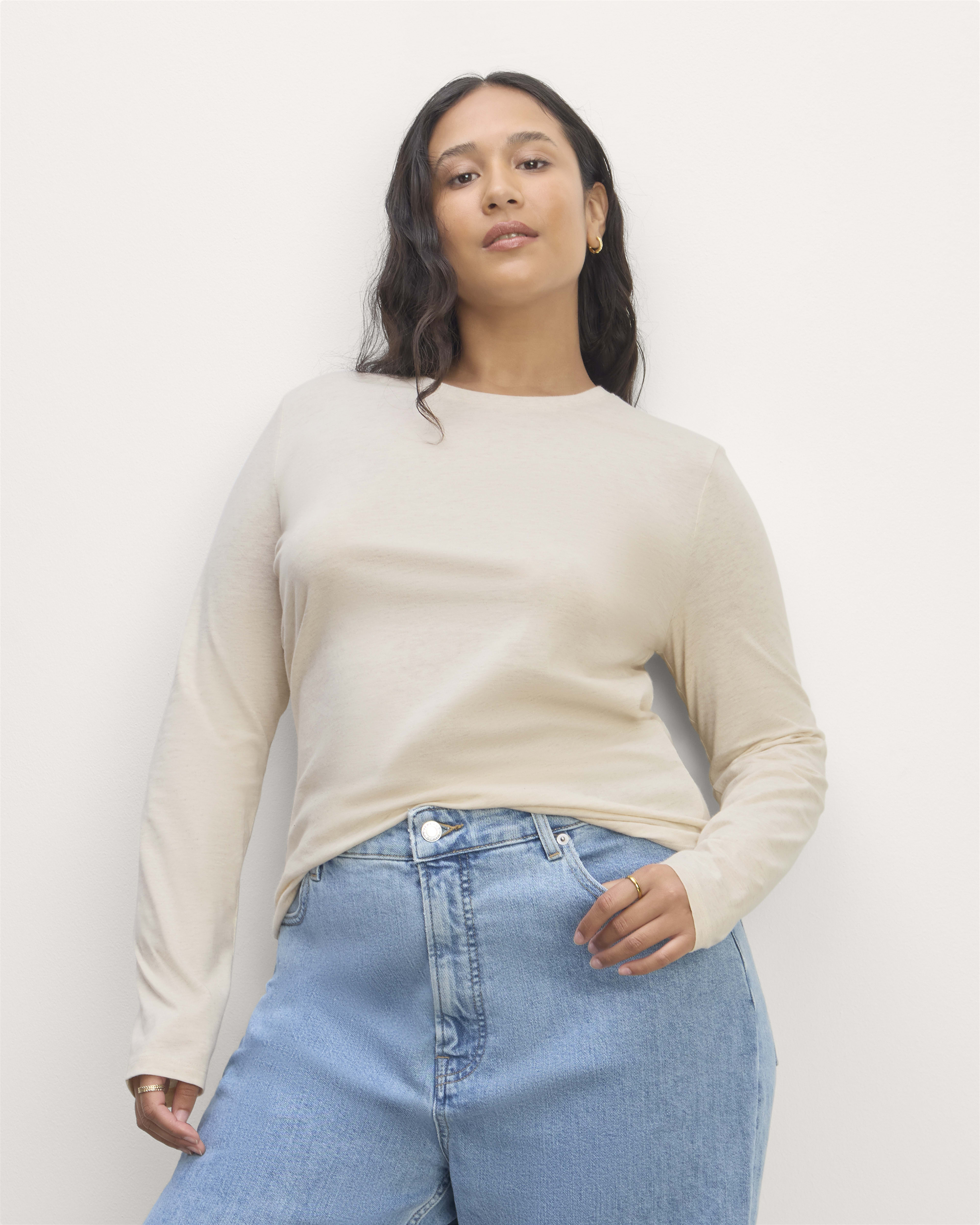 The ReNew Fleece Oversized Crew Bone Everlane