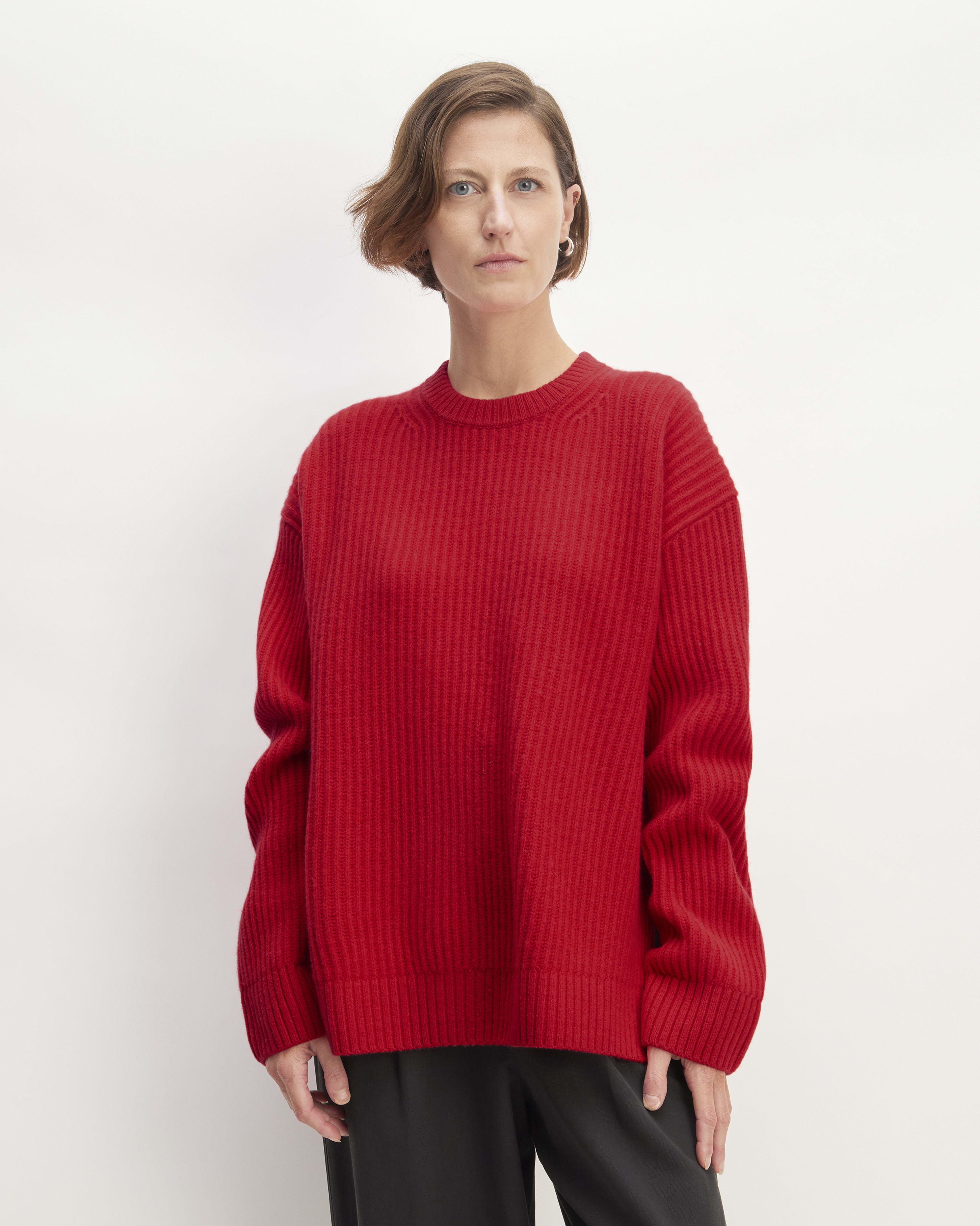 Everlane red sweater store
