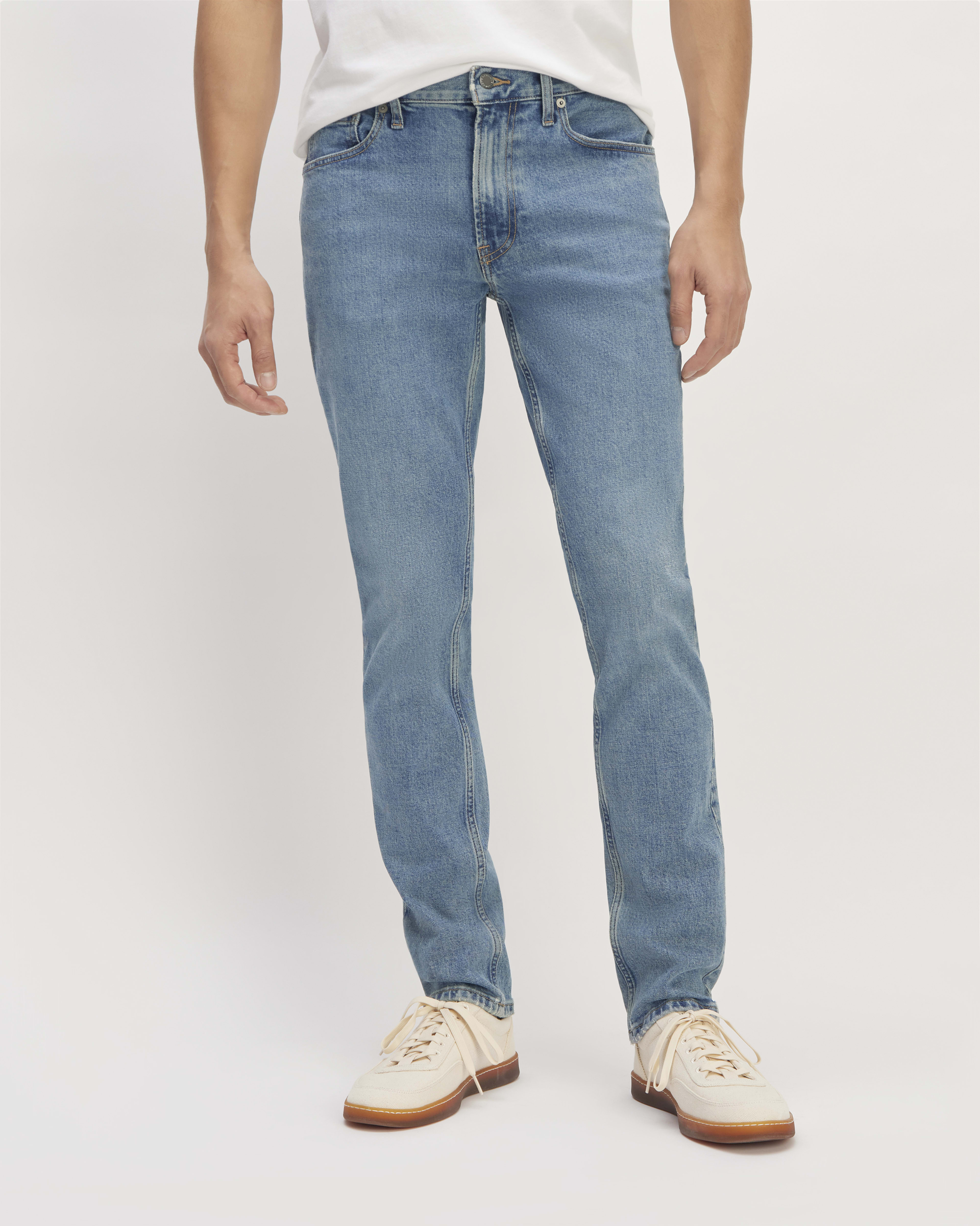 Buy Light Blue Low Rise Faded Slim Jeans for Men