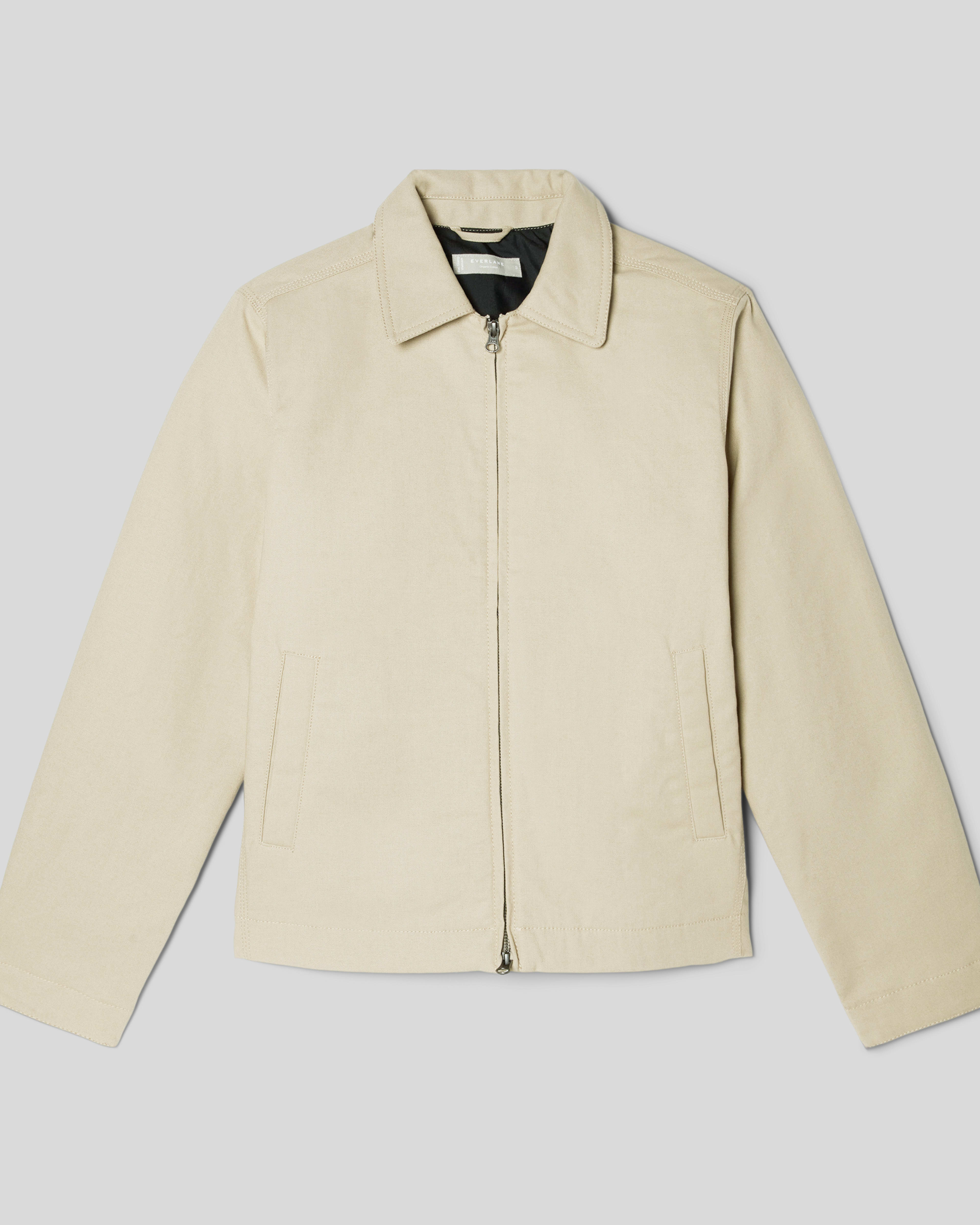 The Filled Canvas Jacket Trench Coat Khaki Everlane