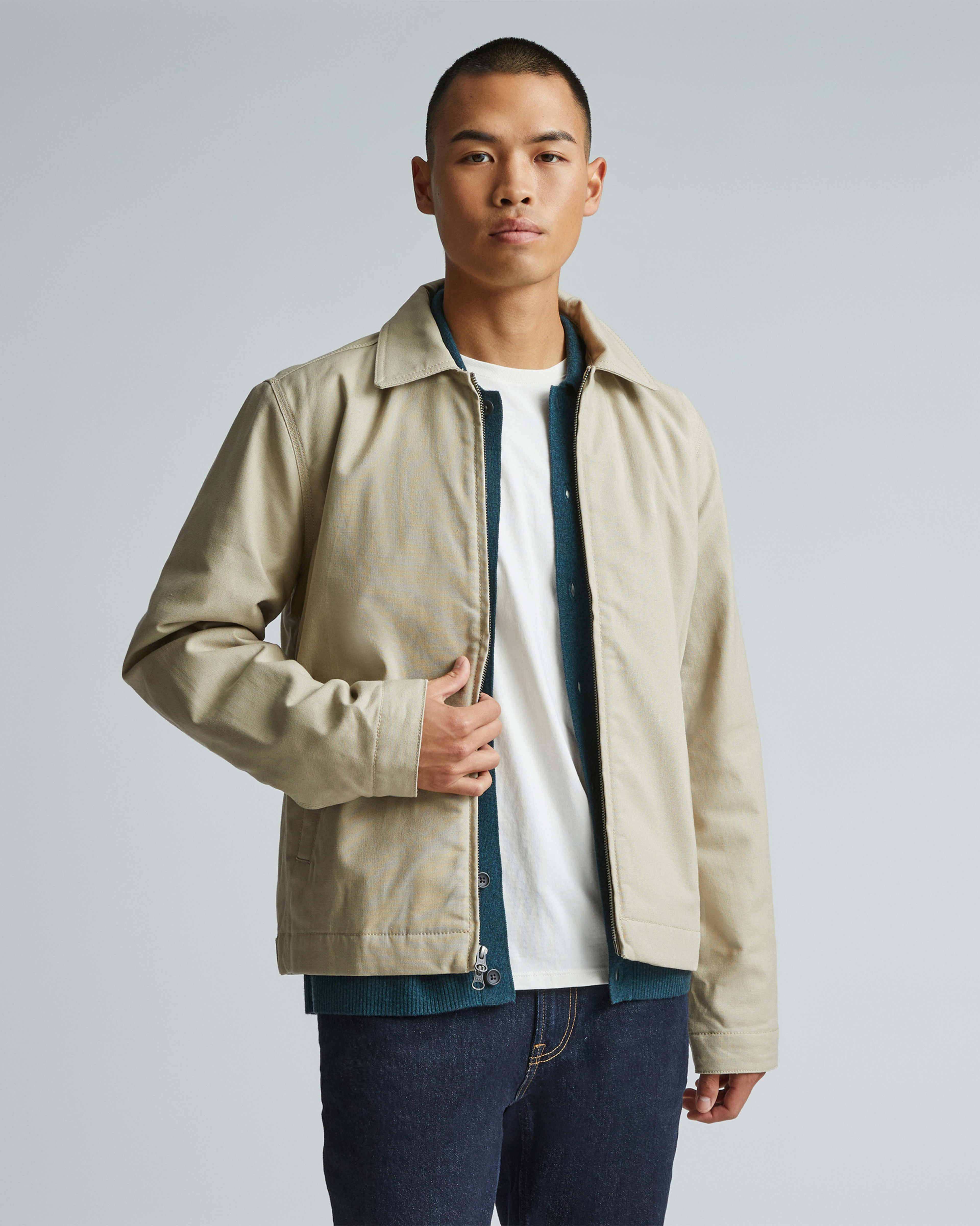 The Filled Canvas Jacket Trench Coat Khaki Everlane