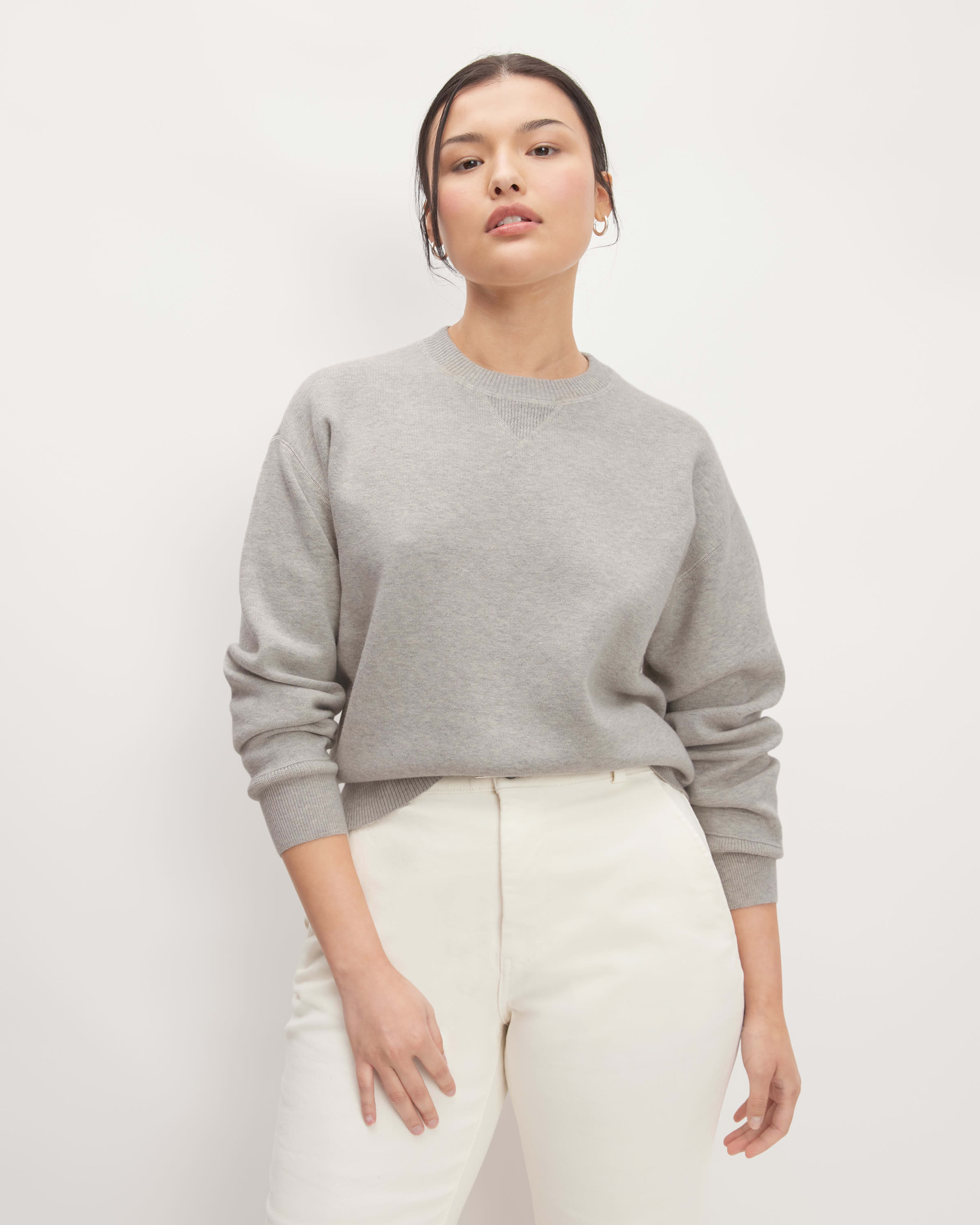 The Cotton-Merino Sweatshirt Heathered Grey – Everlane