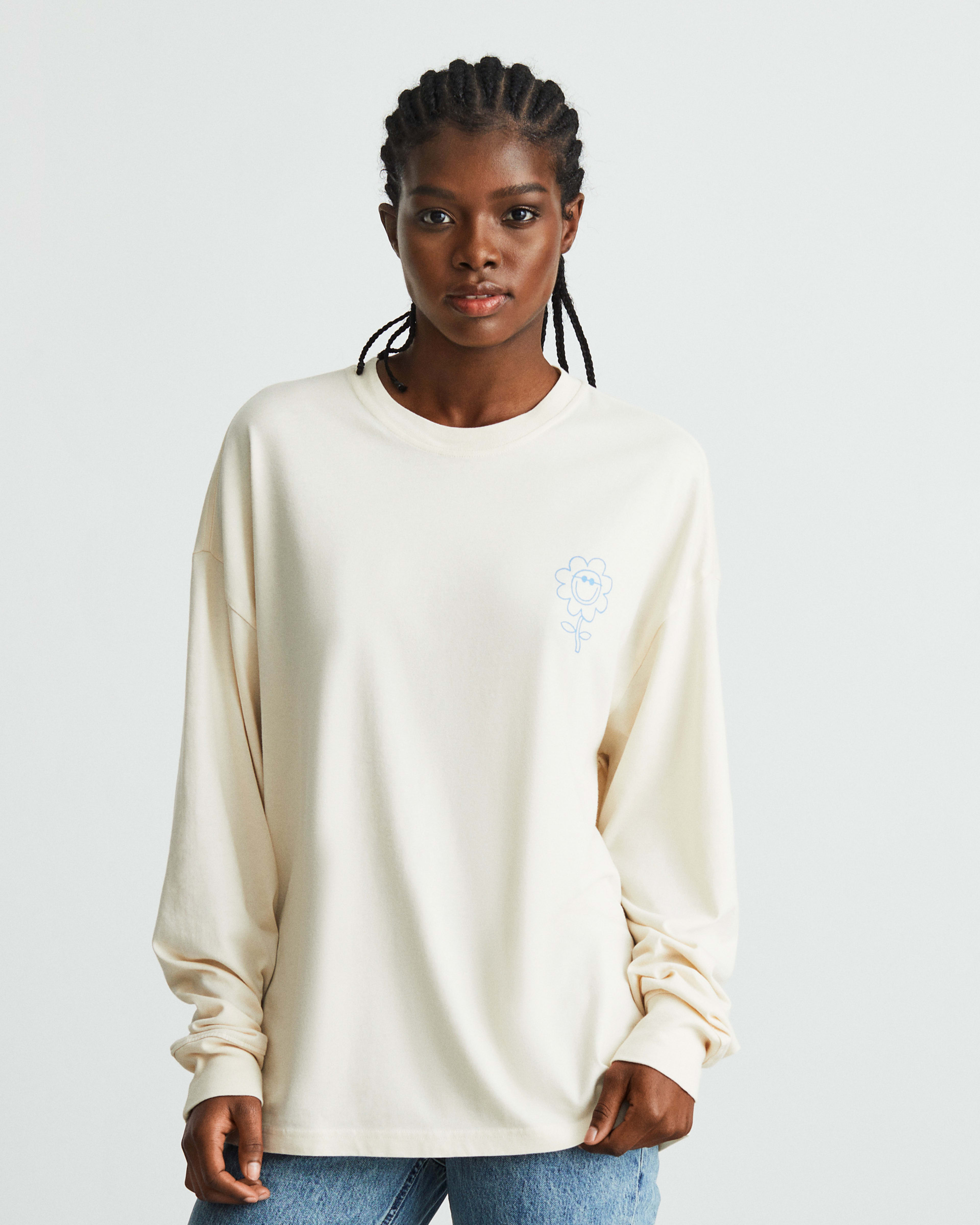 The Flower LongSleeve Tee Canvas Everlane