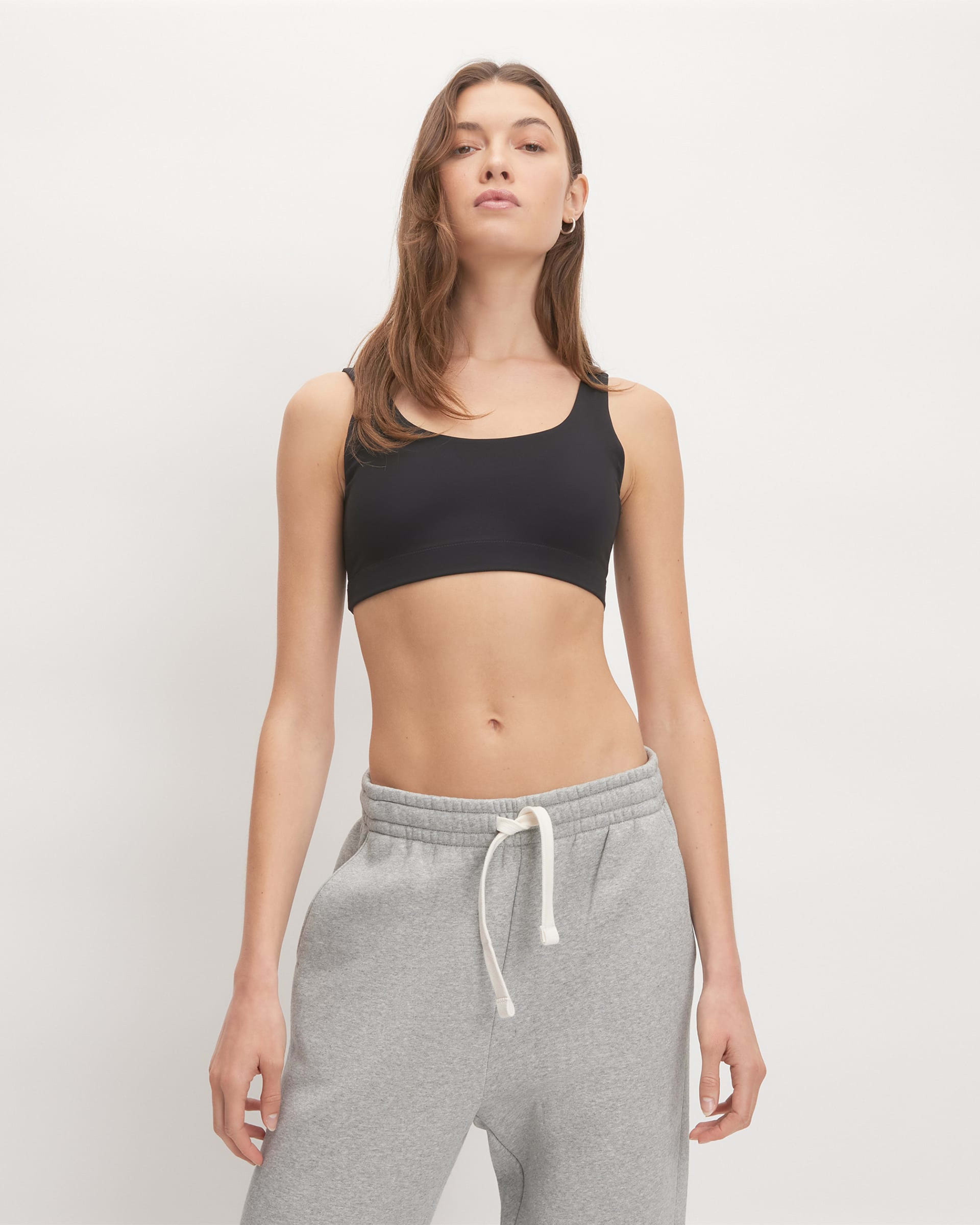 Everlane Perform Sports Bra Womens Size XL Black Wide Strap Medium Support  NEW